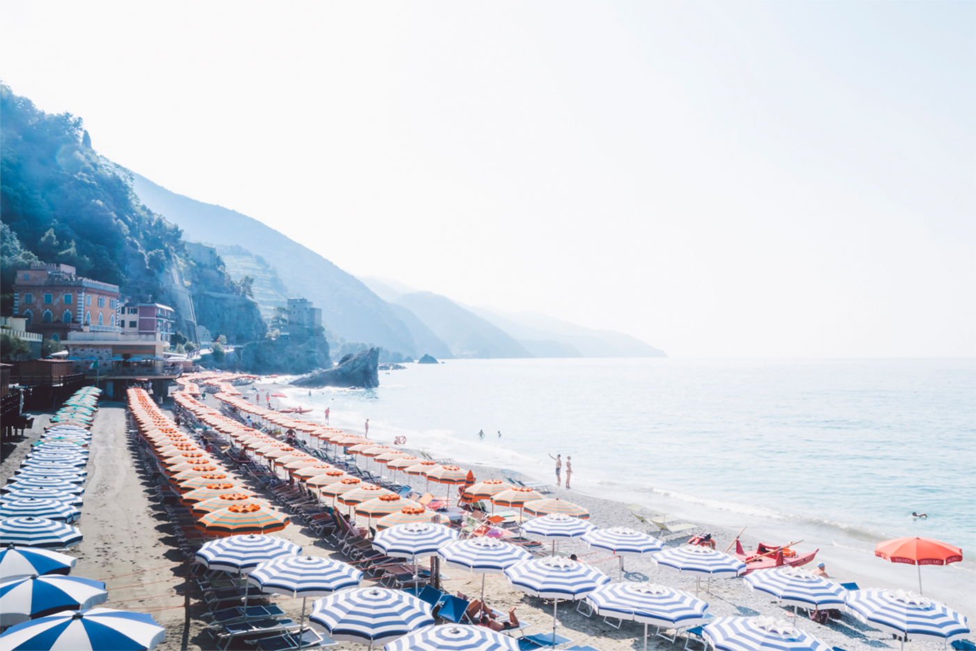 Beach Umbrellas Wall Art Print Framed Canvas Poster Gioia Wall Art