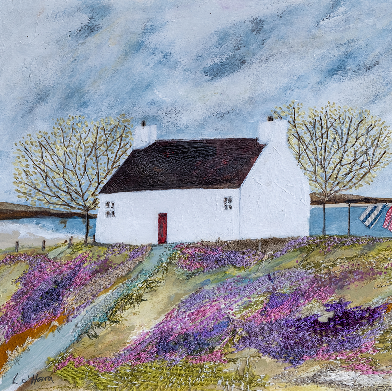 wall-art-print-canvas-poster-framed-Beachside Croft , By Louise O’Hara-1
