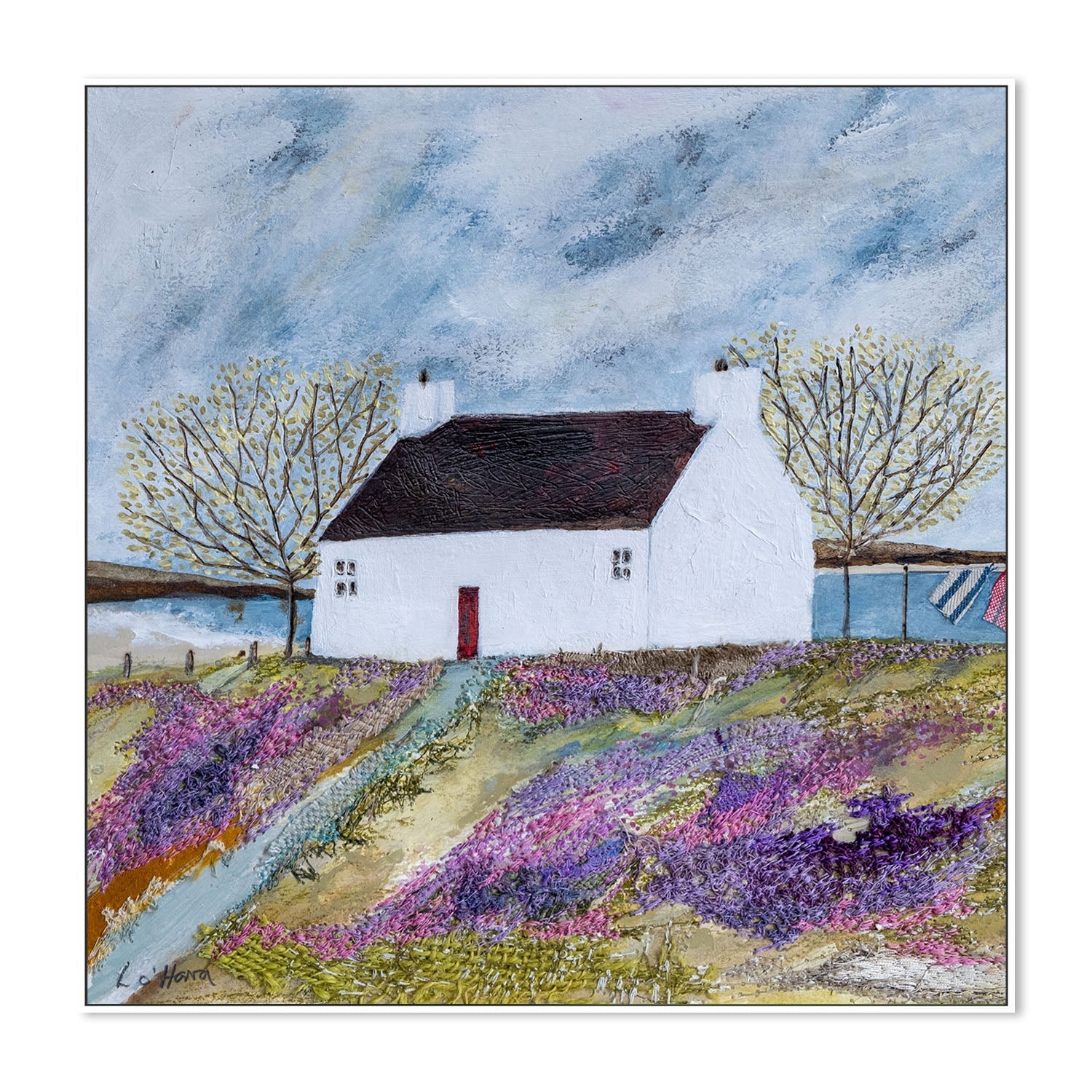 wall-art-print-canvas-poster-framed-Beachside Croft , By Louise O’Hara-5