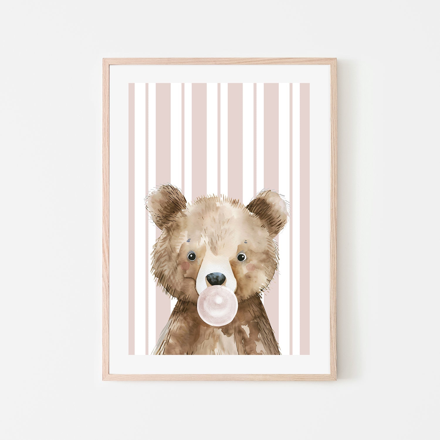 wall-art-print-canvas-poster-framed-Bear Bubble Gum , By At Viv Home Prints-6