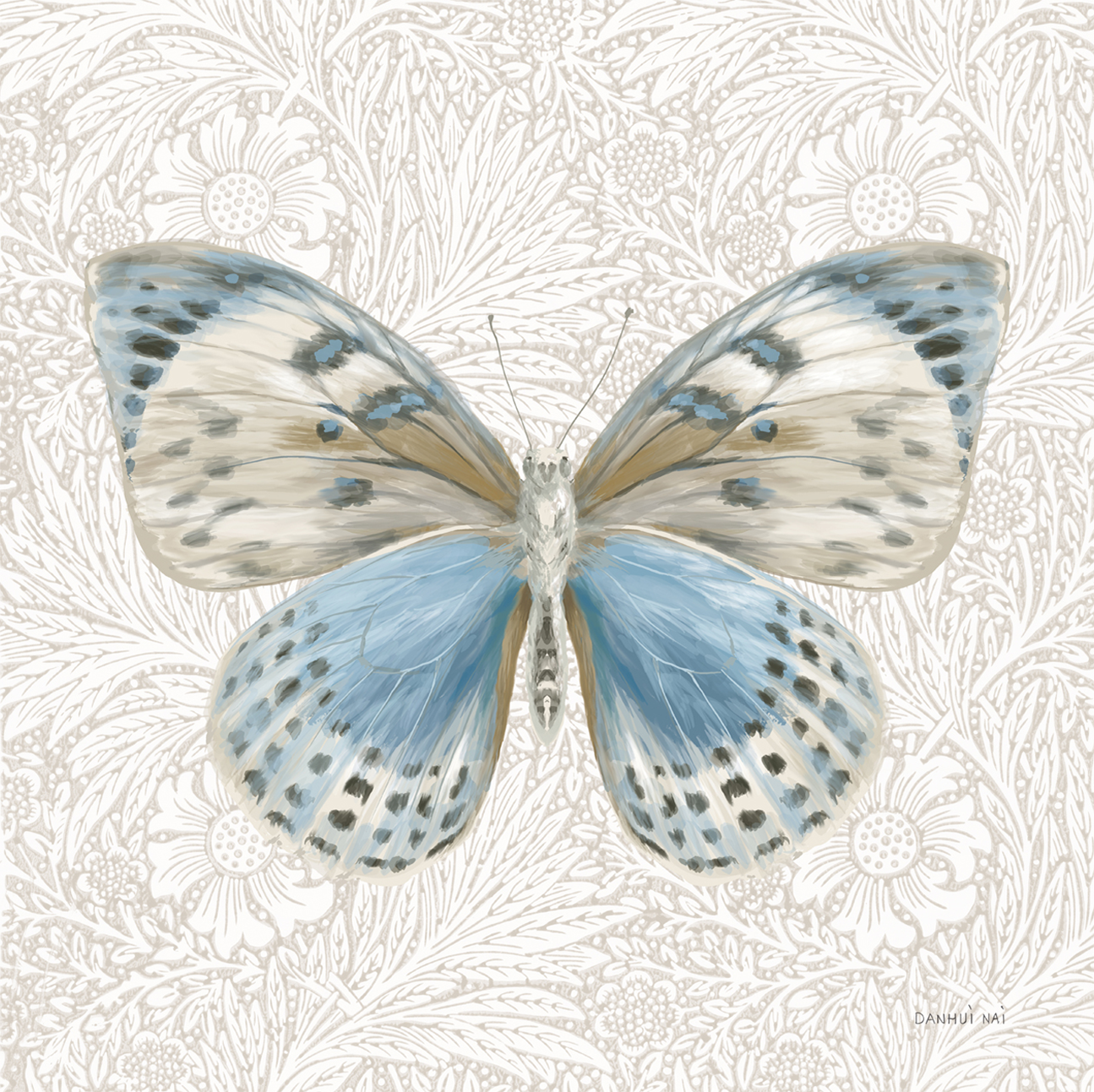 wall-art-print-canvas-poster-framed-Beetles and Butterflies , By Danhui Nai-1