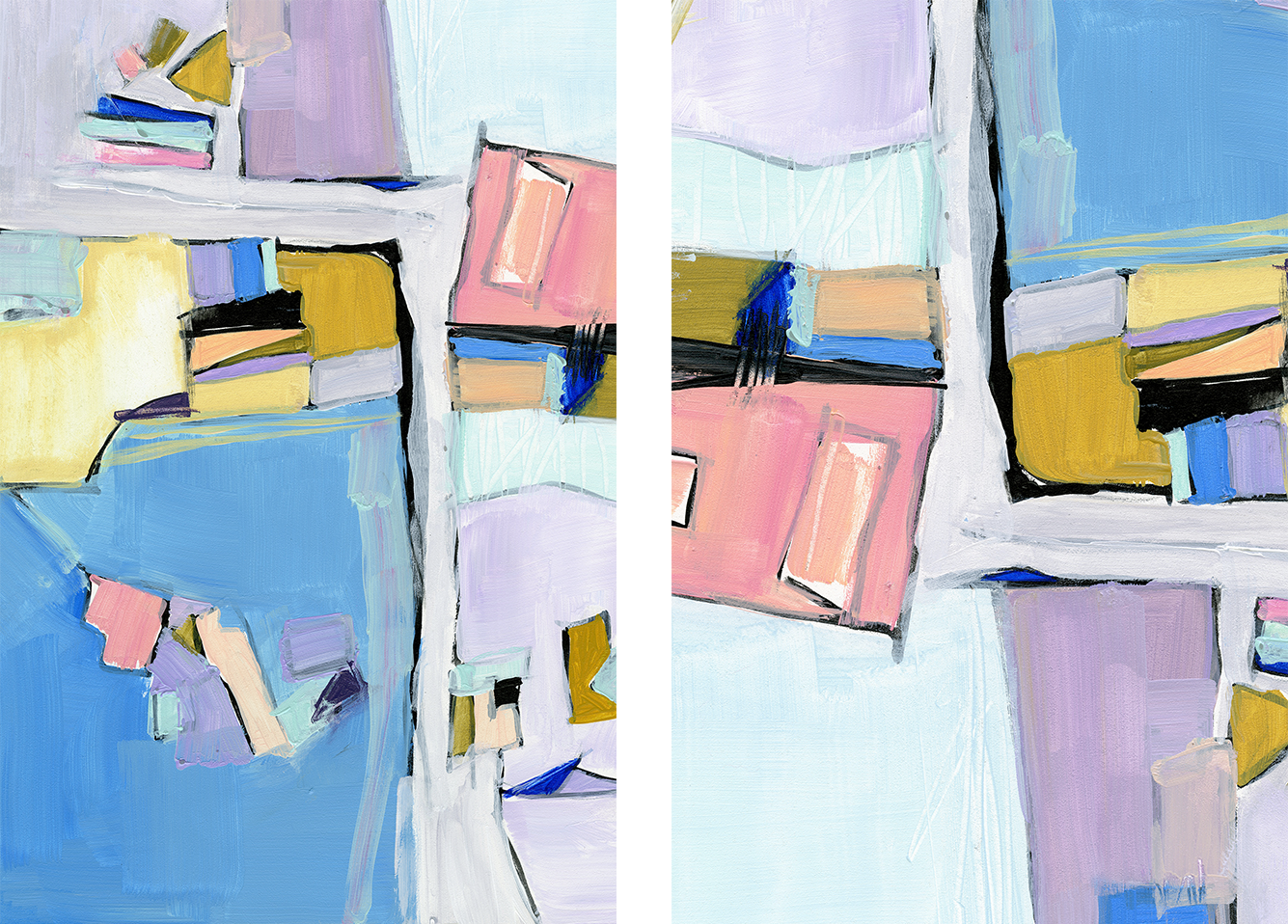 wall-art-print-canvas-poster-framed-Birds Eye View, Style A & C , Set Of 2-1