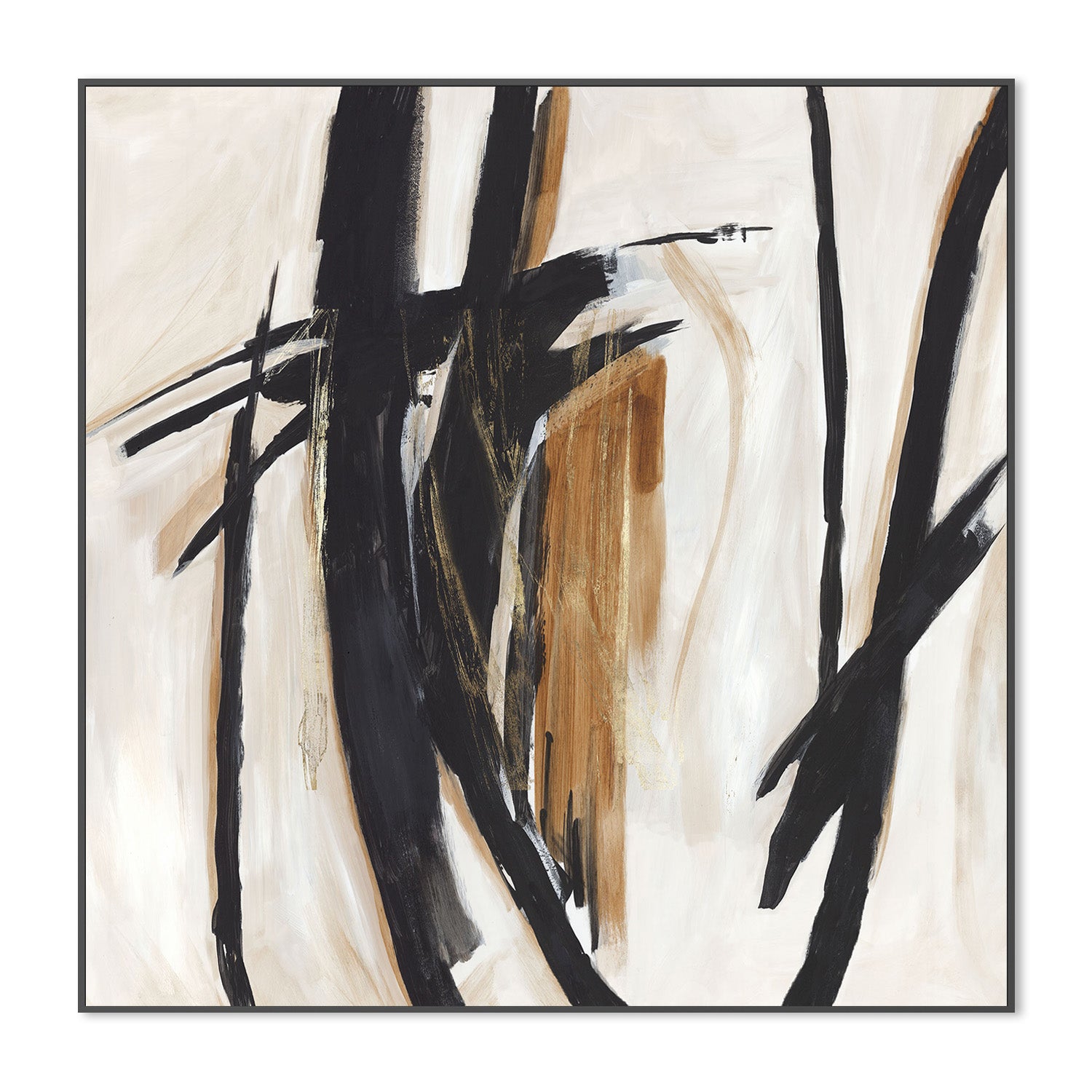wall-art-print-canvas-poster-framed-Black And Brown Expression-3