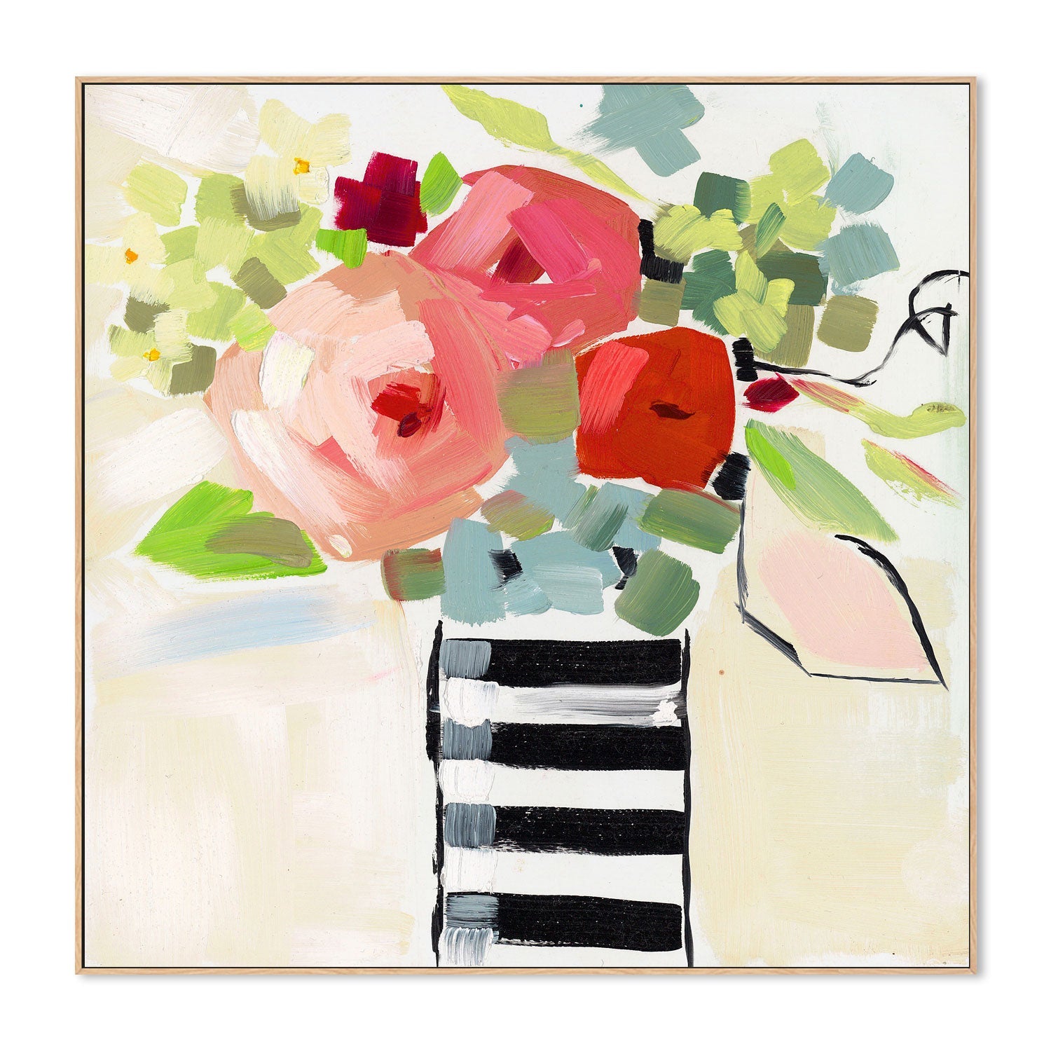 wall-art-print-canvas-poster-framed-Black and White Vase , By Jenny Westenhofer Art-4