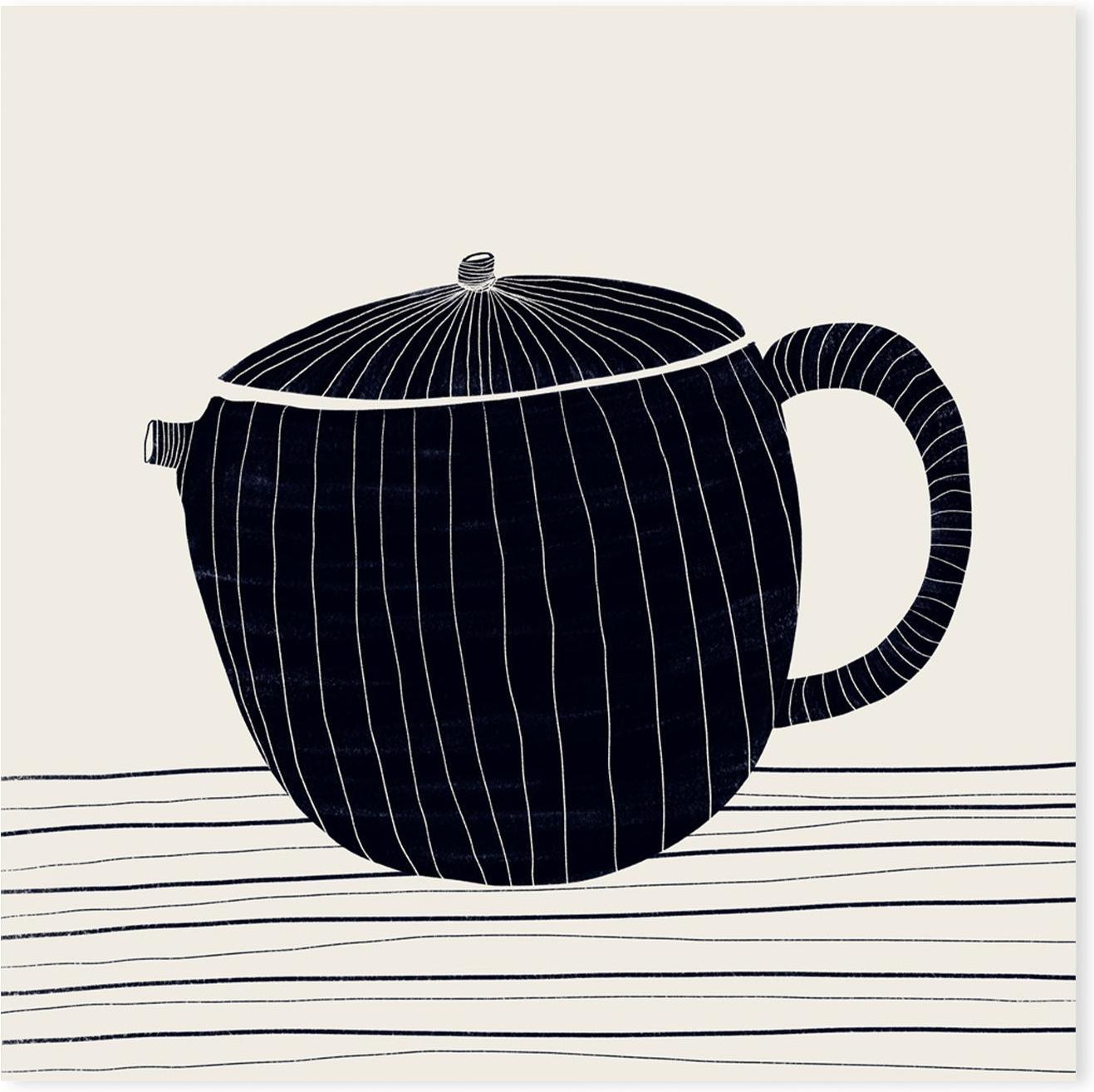 wall-art-print-canvas-poster-framed-Black Teapot , By Danushka Abeygoda-GIOIA-WALL-ART