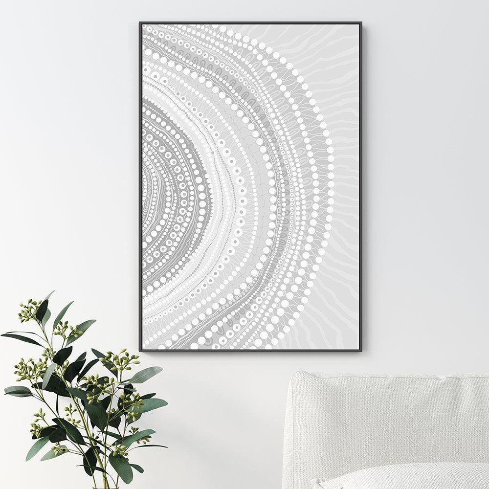 wall-art-print-canvas-poster-framed-Blooming Female, Monotone-by-Leah Cummins-Gioia Wall Art