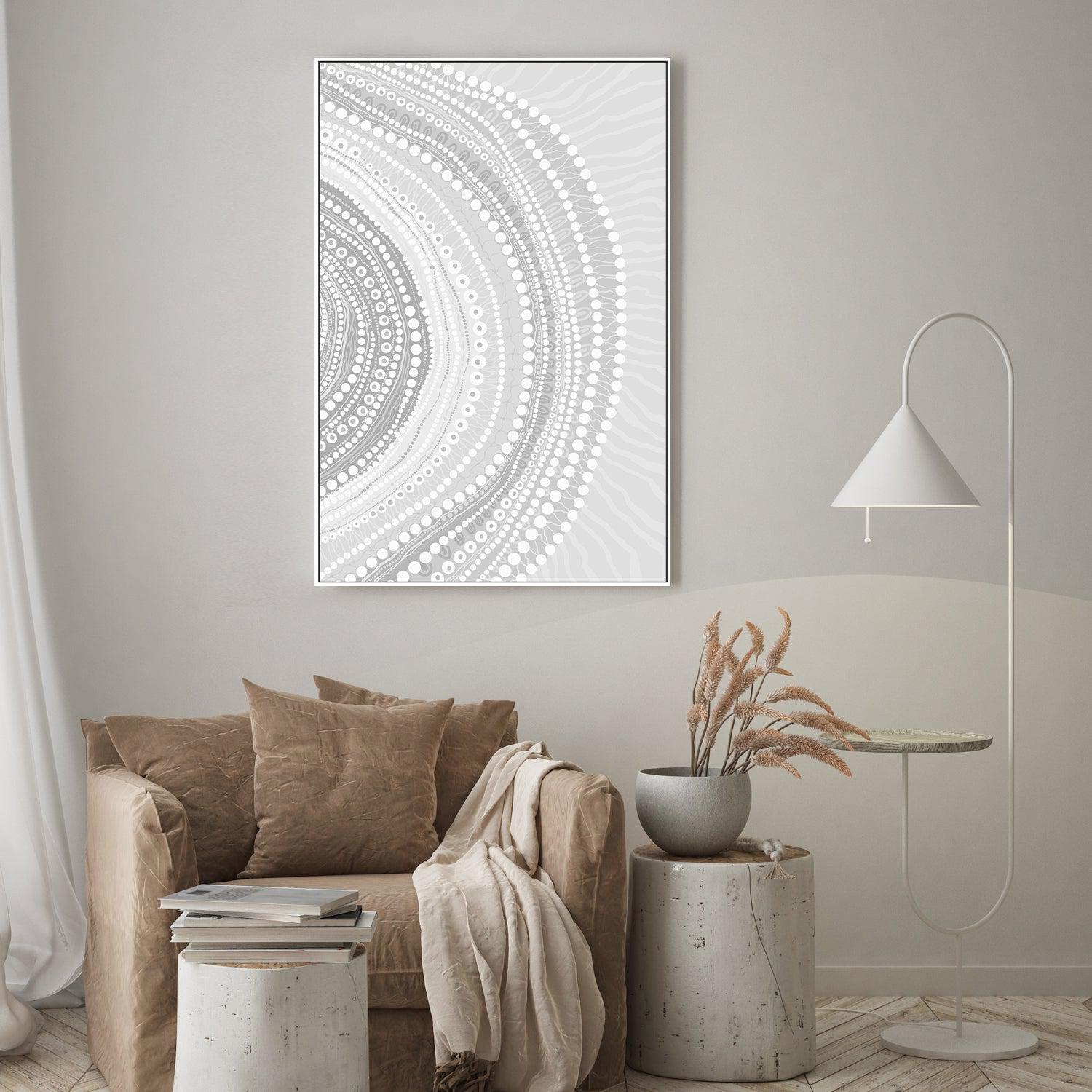 wall-art-print-canvas-poster-framed-Blooming Female, Monotone-by-Leah Cummins-Gioia Wall Art