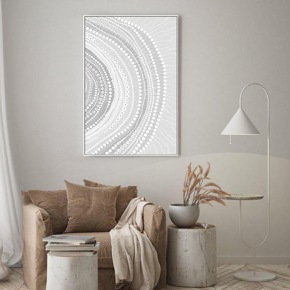 wall-art-print-canvas-poster-framed-Blooming Female, Monotone-by-Leah Cummins-Gioia Wall Art