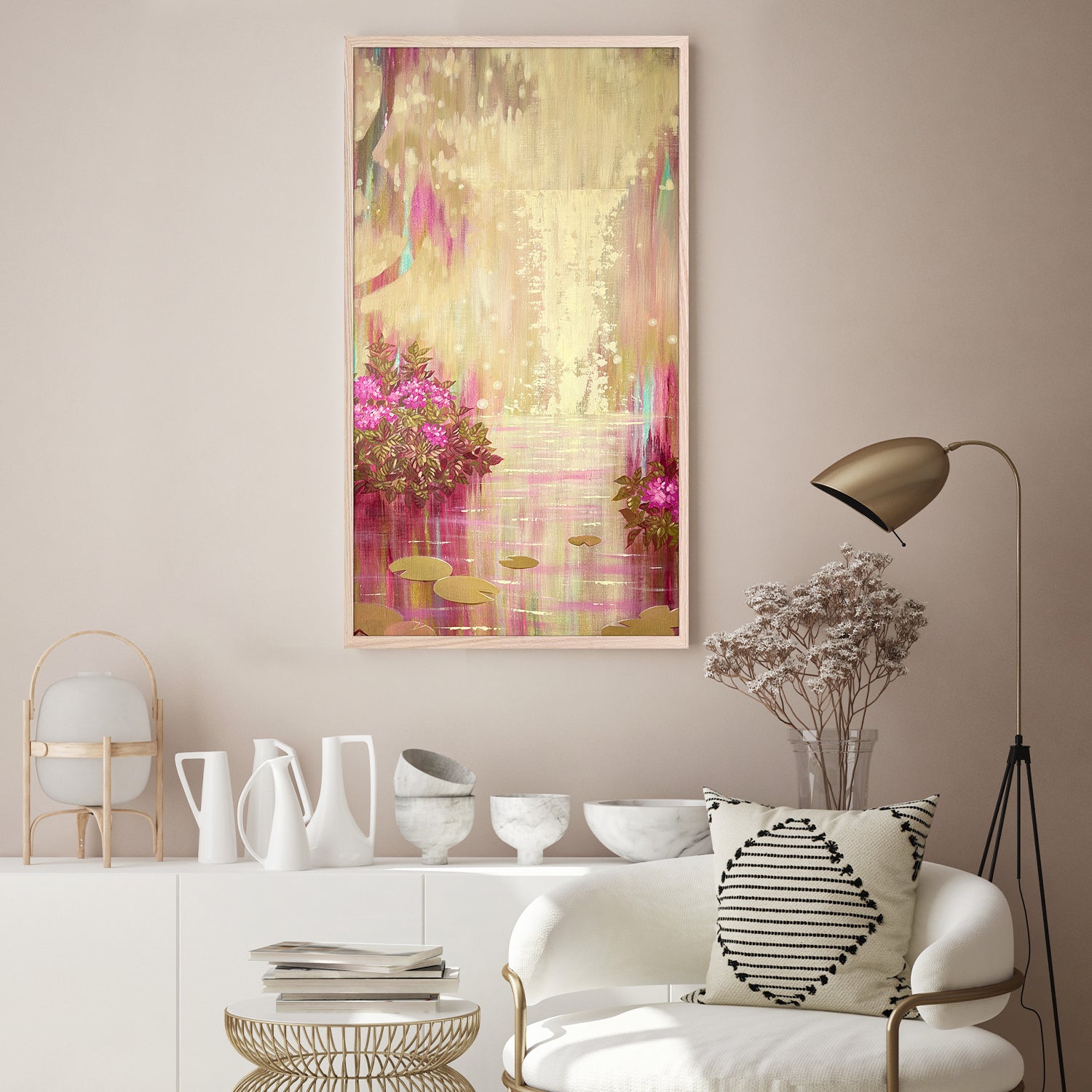 wall-art-print-canvas-poster-framed-Blooming Waterfall-9