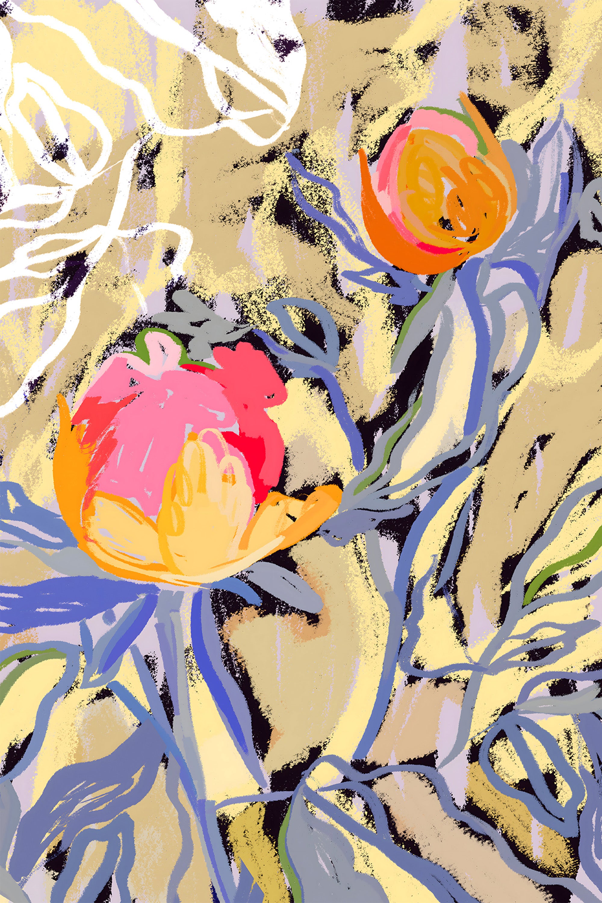 wall-art-print-canvas-poster-framed-Blooms in The Butter Forest-1