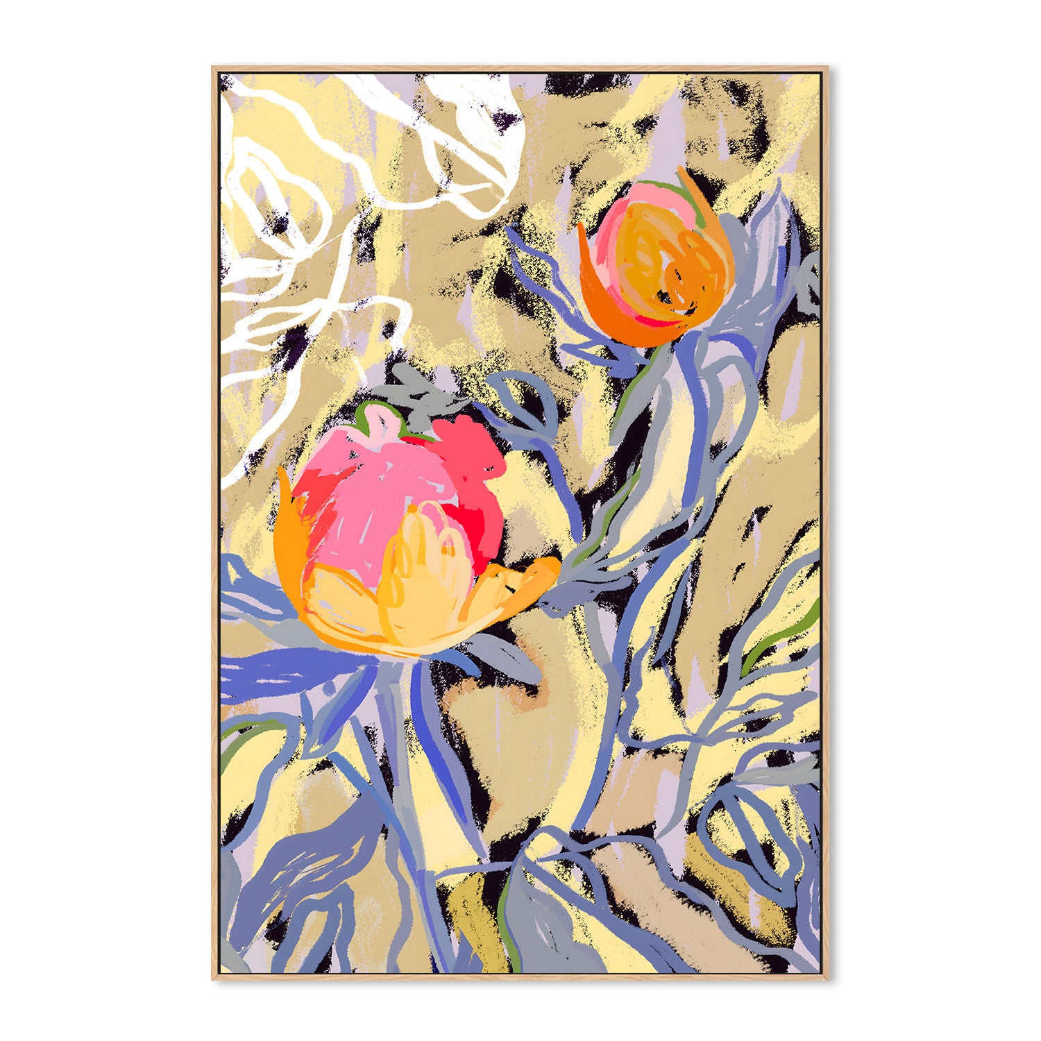 wall-art-print-canvas-poster-framed-Blooms in The Butter Forest-4