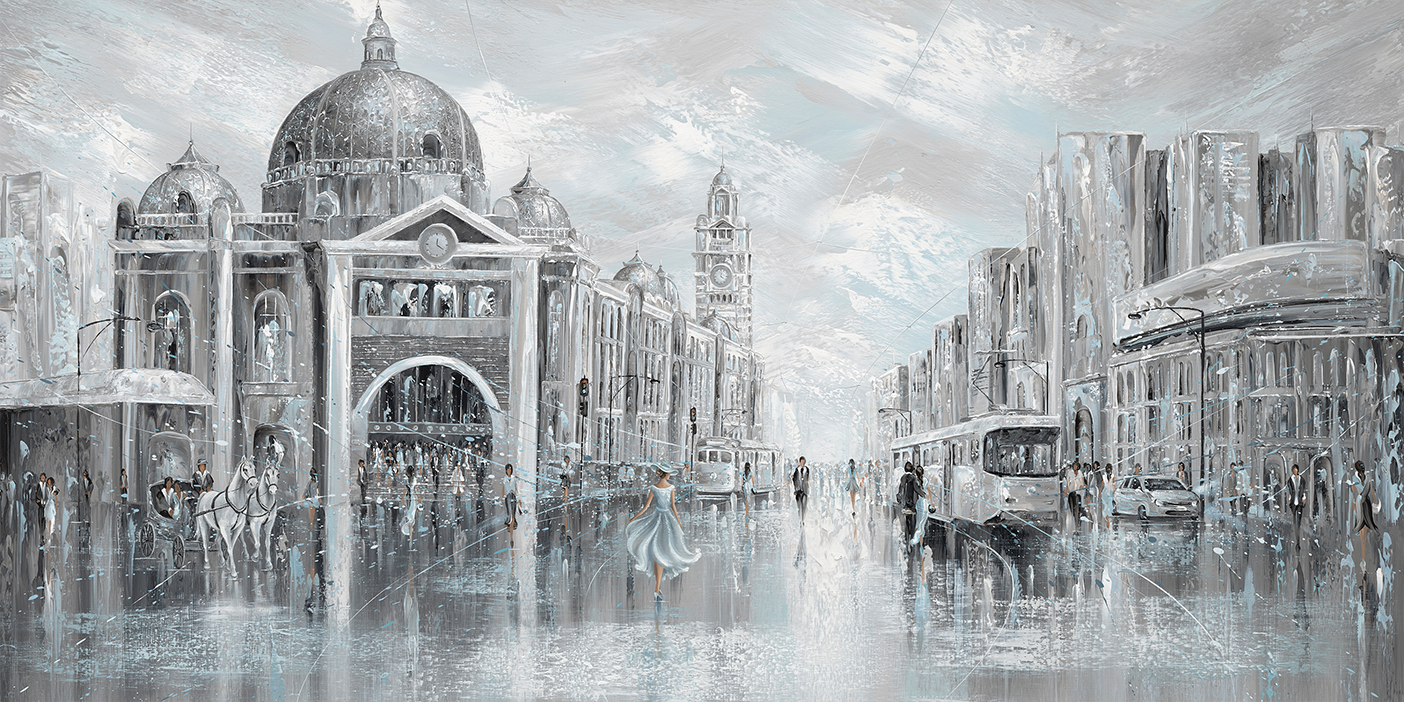 wall-art-print-canvas-poster-framed-Blue Breeze, Flinders Station , By Isabella Karolewicz-1