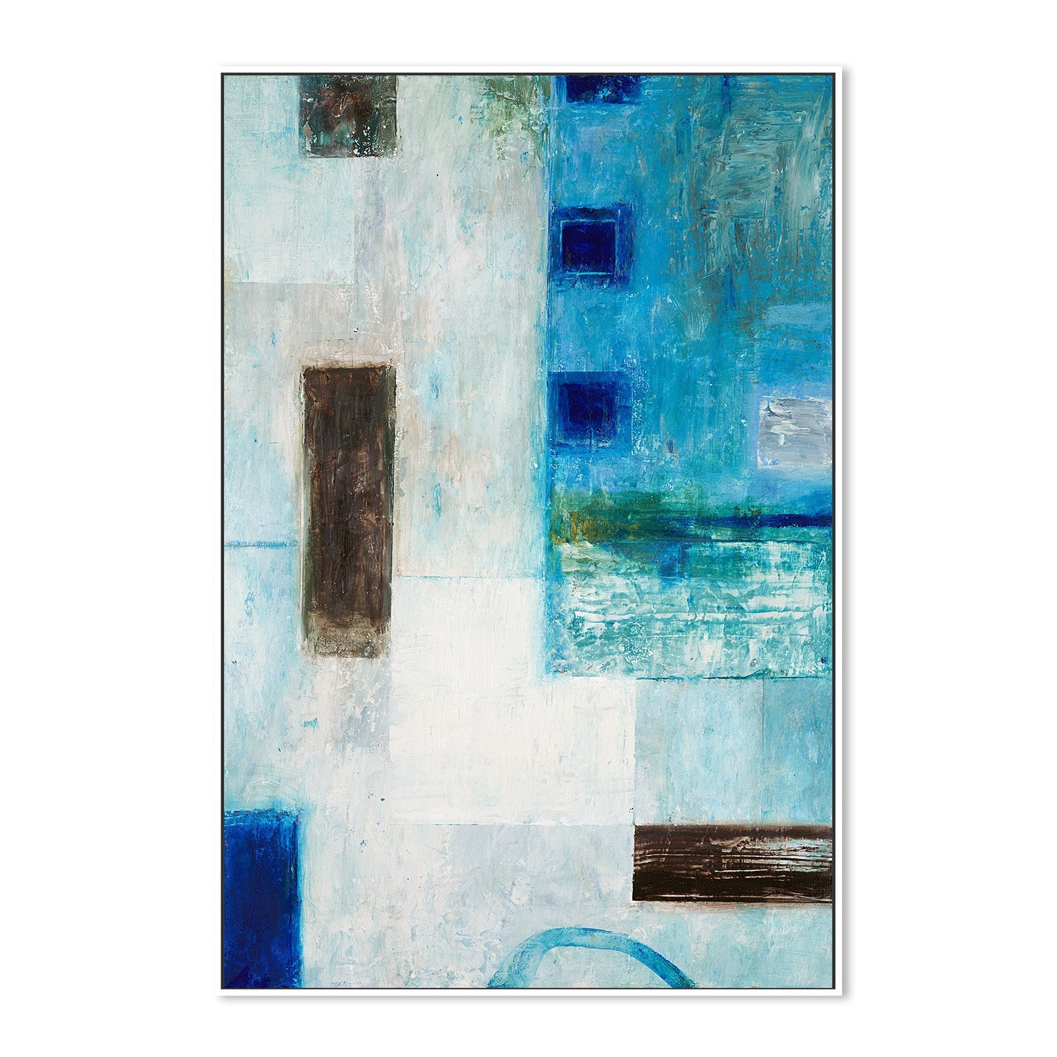 wall-art-print-canvas-poster-framed-Blue City Blocks, Style B , By Chris Mills-5