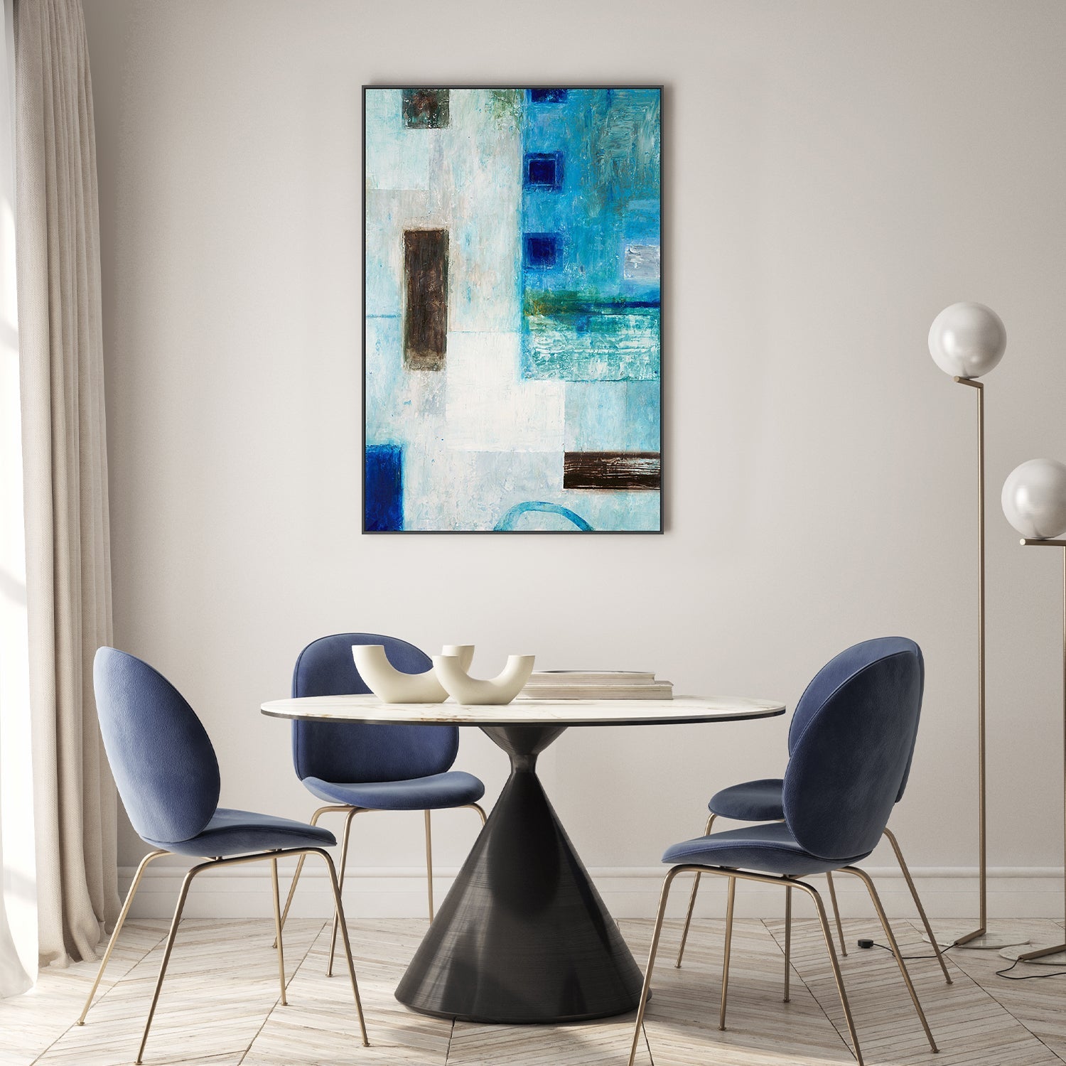 wall-art-print-canvas-poster-framed-Blue City Blocks, Style B , By Chris Mills-7