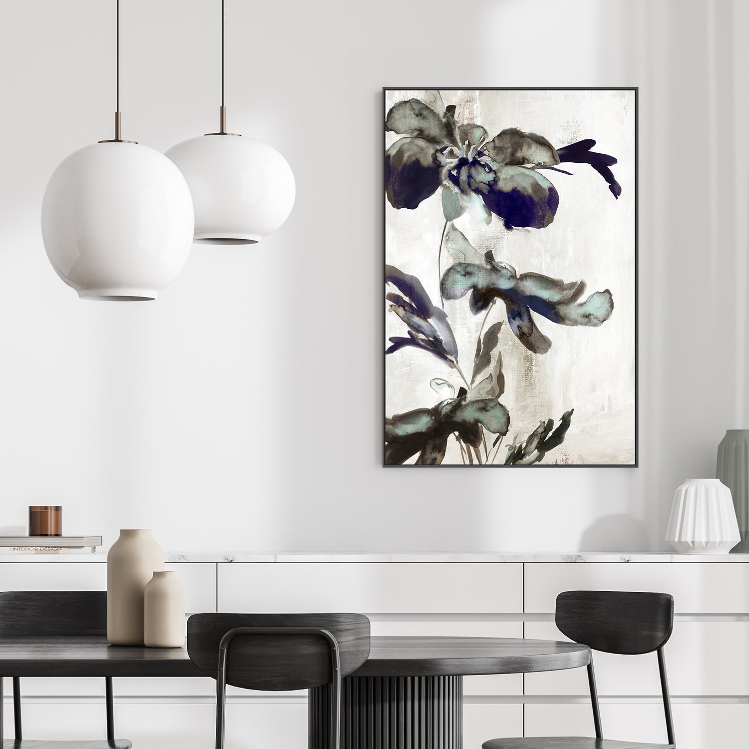 wall-art-print-canvas-poster-framed-Blue Daphne, Style A , By Eva Watts-2