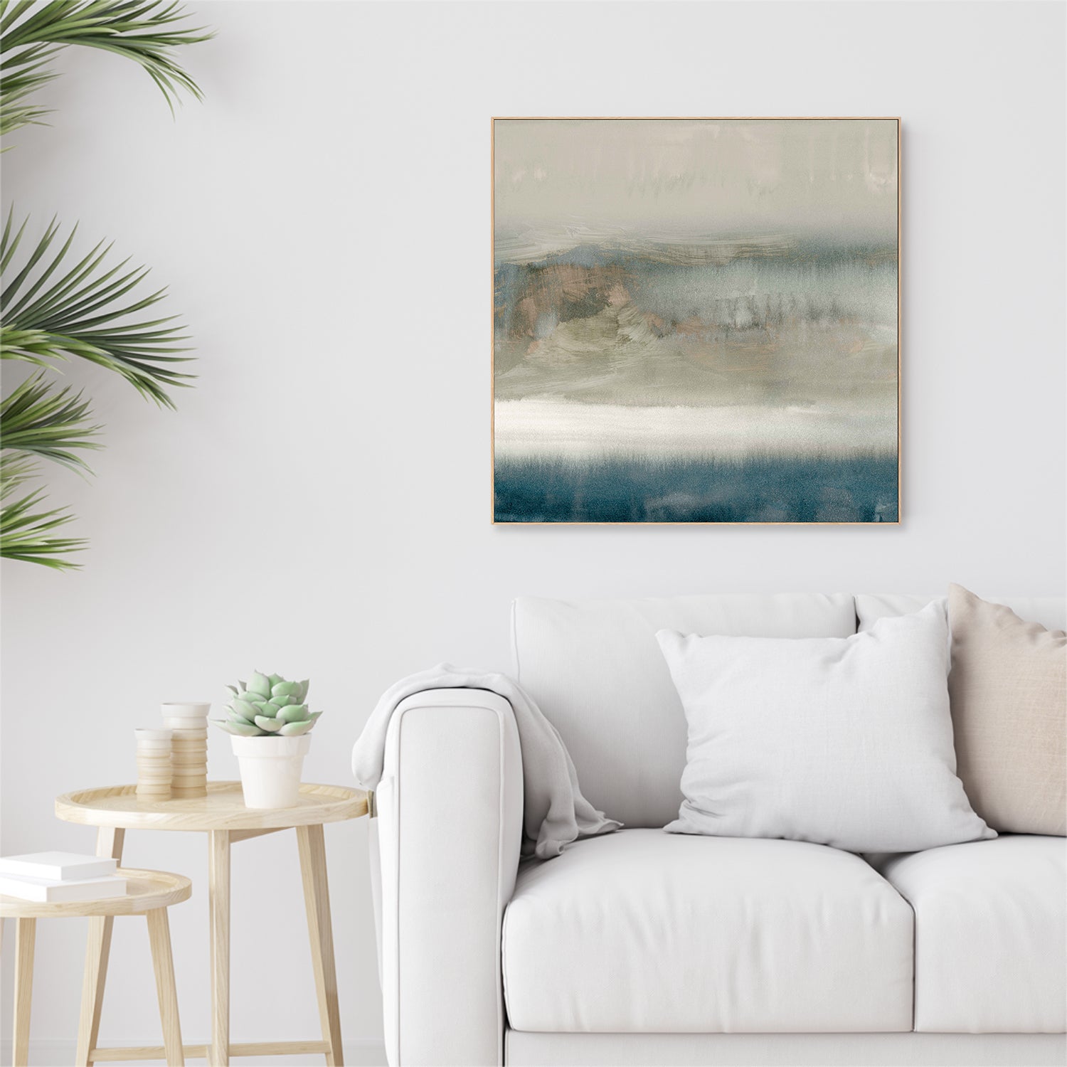 wall-art-print-canvas-poster-framed-Blue Fogline, Style A-7