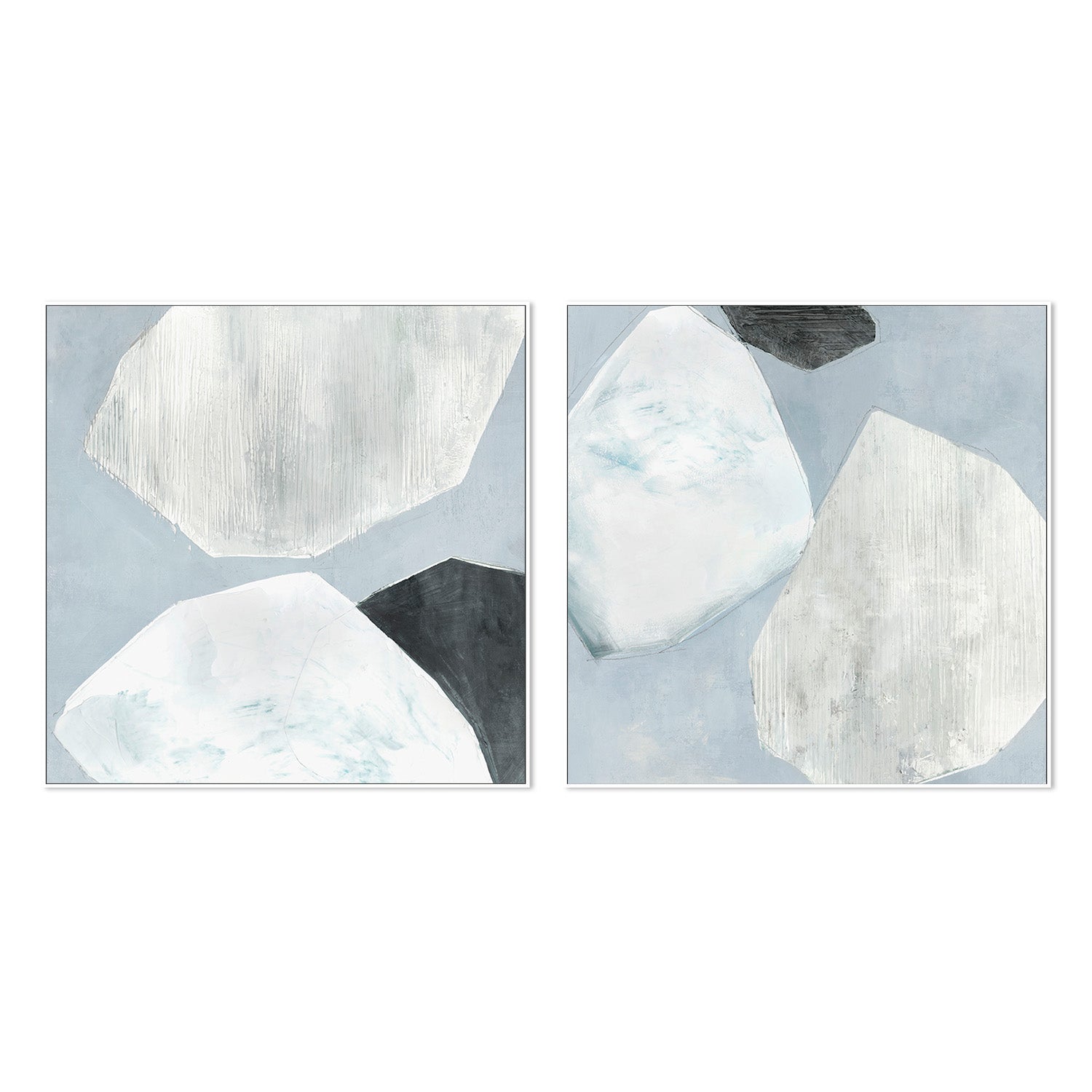 wall-art-print-canvas-poster-framed-Blue Foundtain, Style A & B, Set Of 2-5