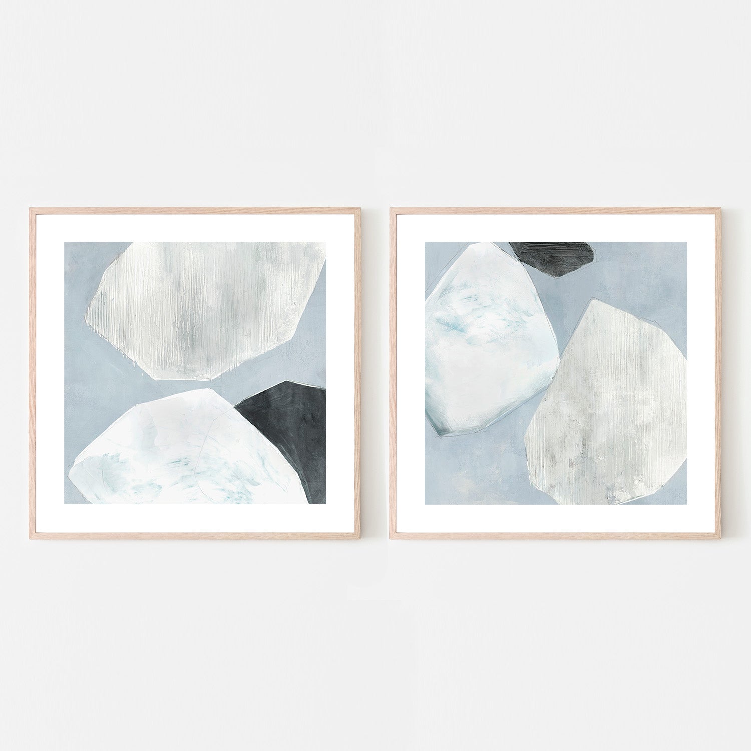 wall-art-print-canvas-poster-framed-Blue Foundtain, Style A & B, Set Of 2-6