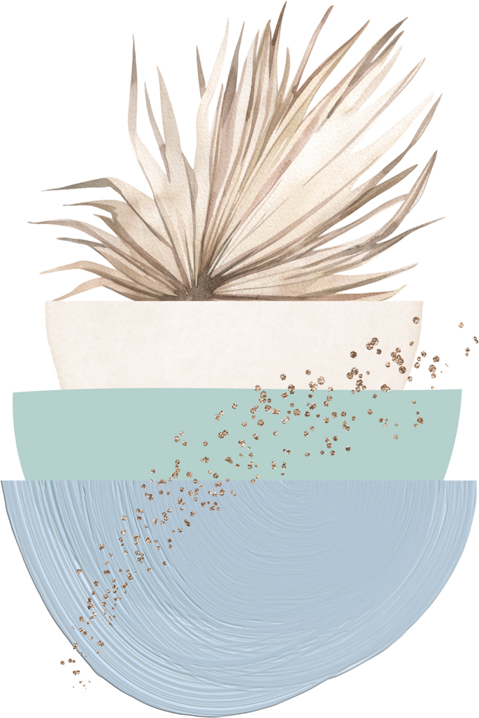 Blue Green Boho, Style A , By Sally Ann Moss Wall Art Print Framed