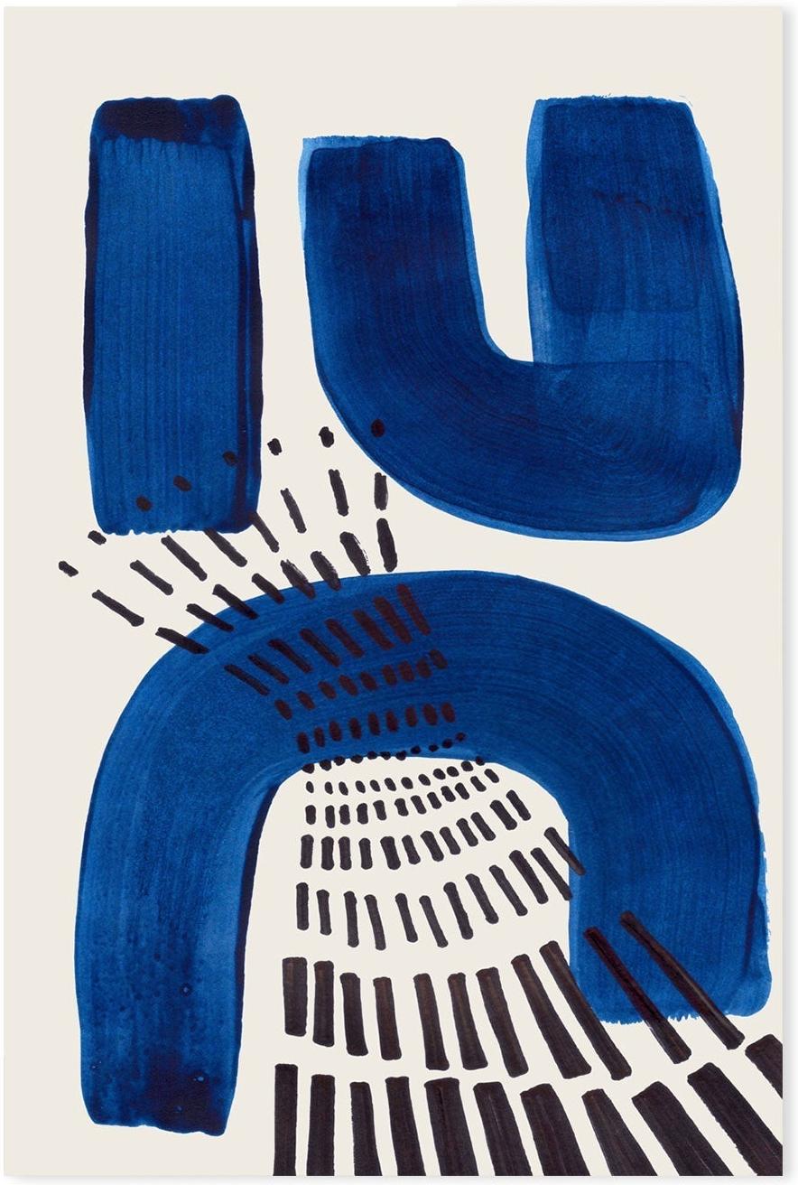 wall-art-print-canvas-poster-framed-Blue Horse Shoe , By Ejaaz Haniff-GIOIA-WALL-ART