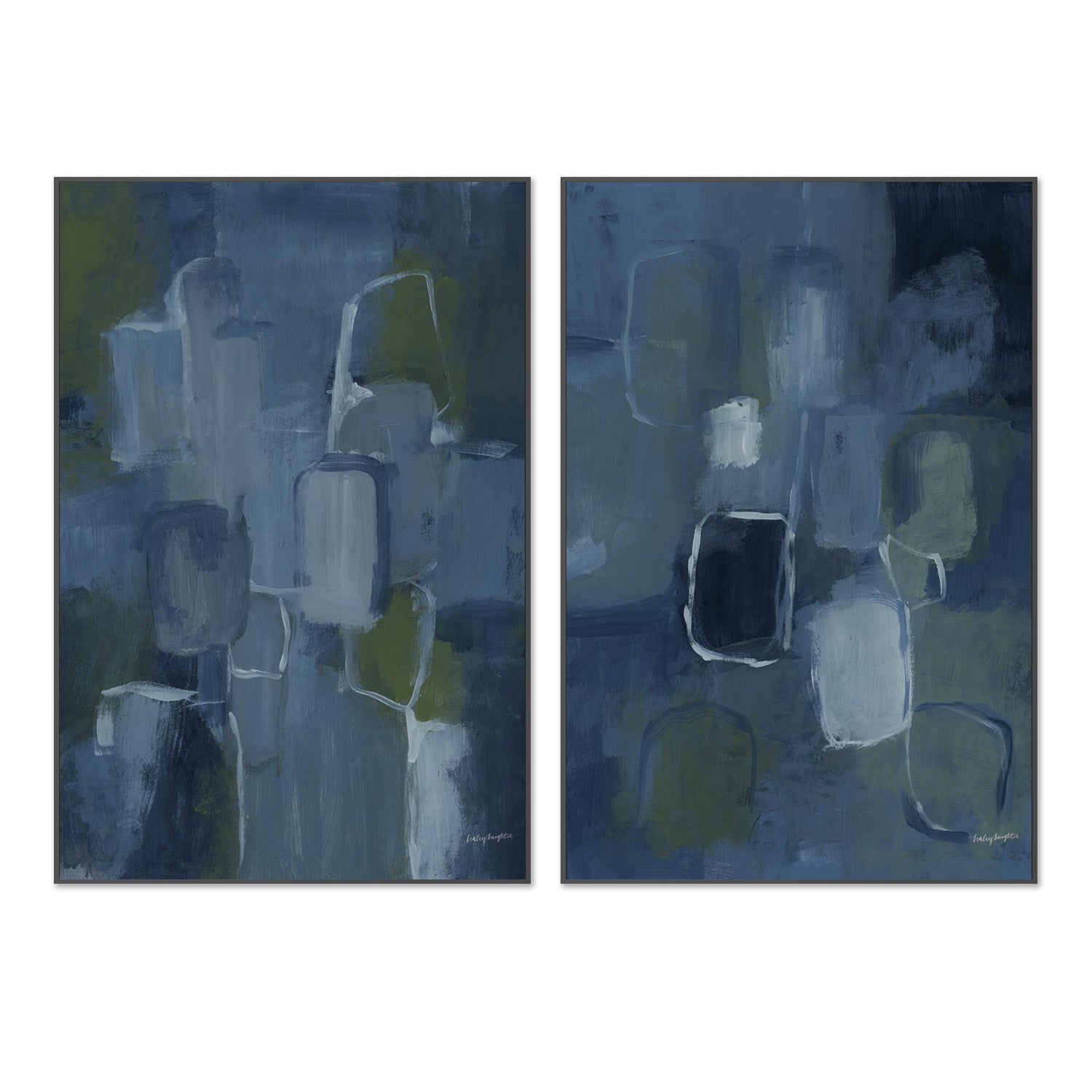 wall-art-print-canvas-poster-framed-Blue Jean Baby, Style A & B, Set Of 2-3