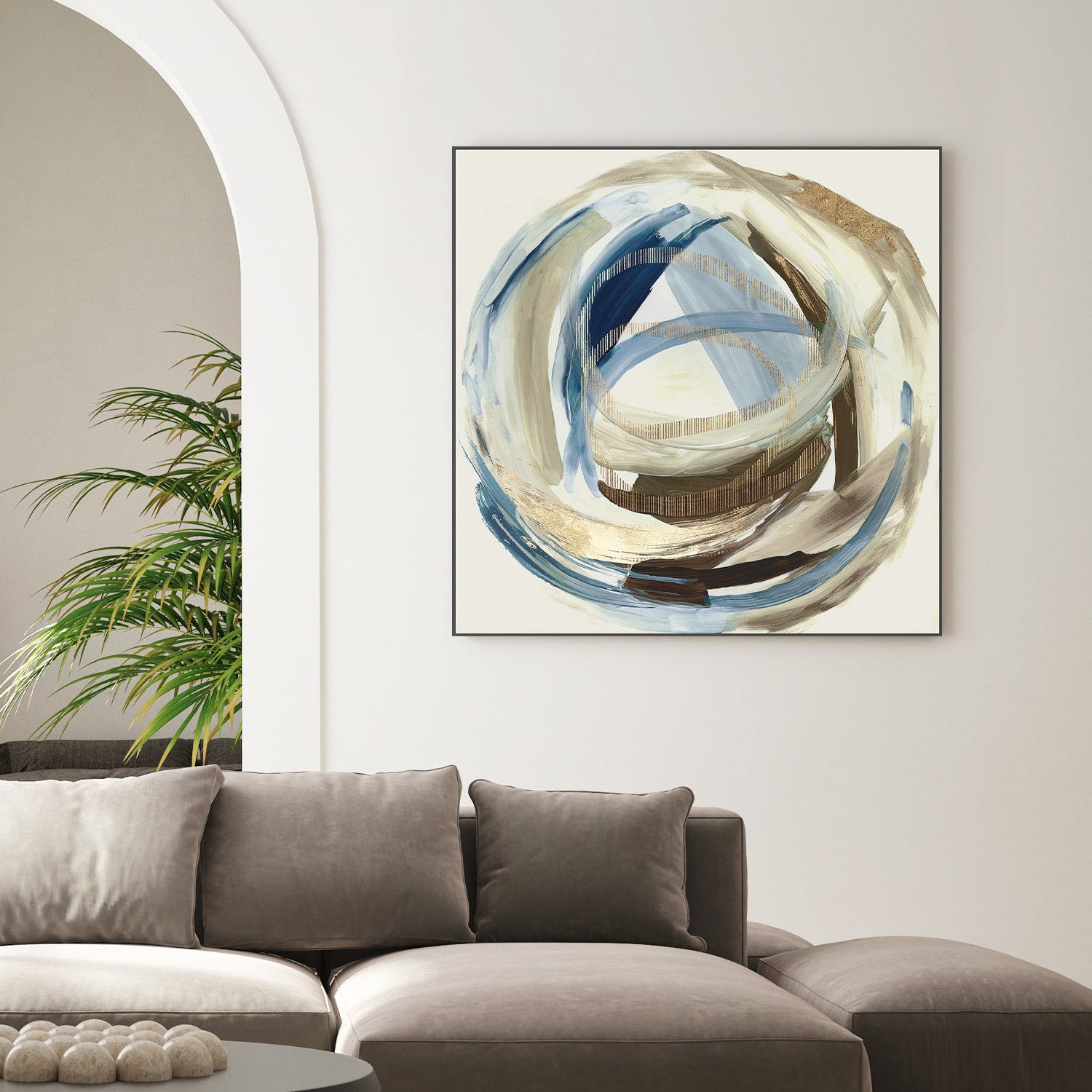 wall-art-print-canvas-poster-framed-Blue Kaleidoscope, Style A-2