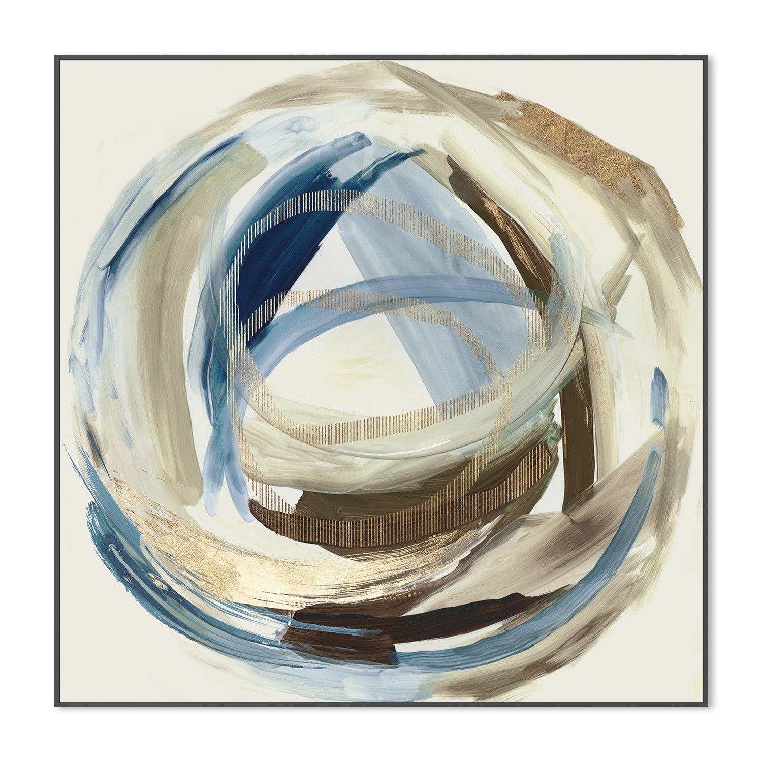 wall-art-print-canvas-poster-framed-Blue Kaleidoscope, Style A-3