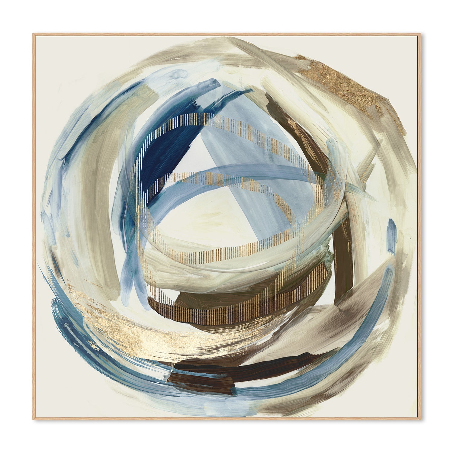 wall-art-print-canvas-poster-framed-Blue Kaleidoscope, Style A-4