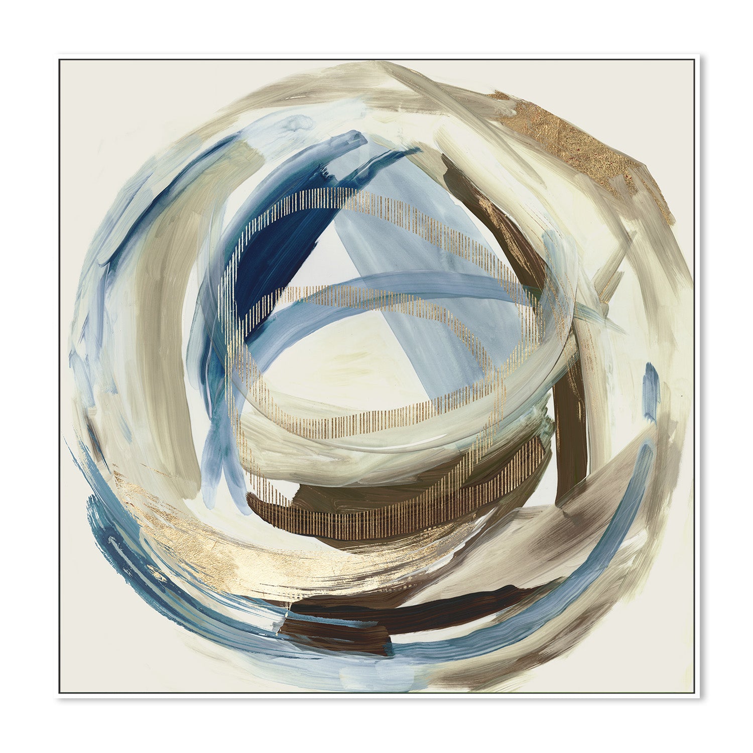 wall-art-print-canvas-poster-framed-Blue Kaleidoscope, Style A-5