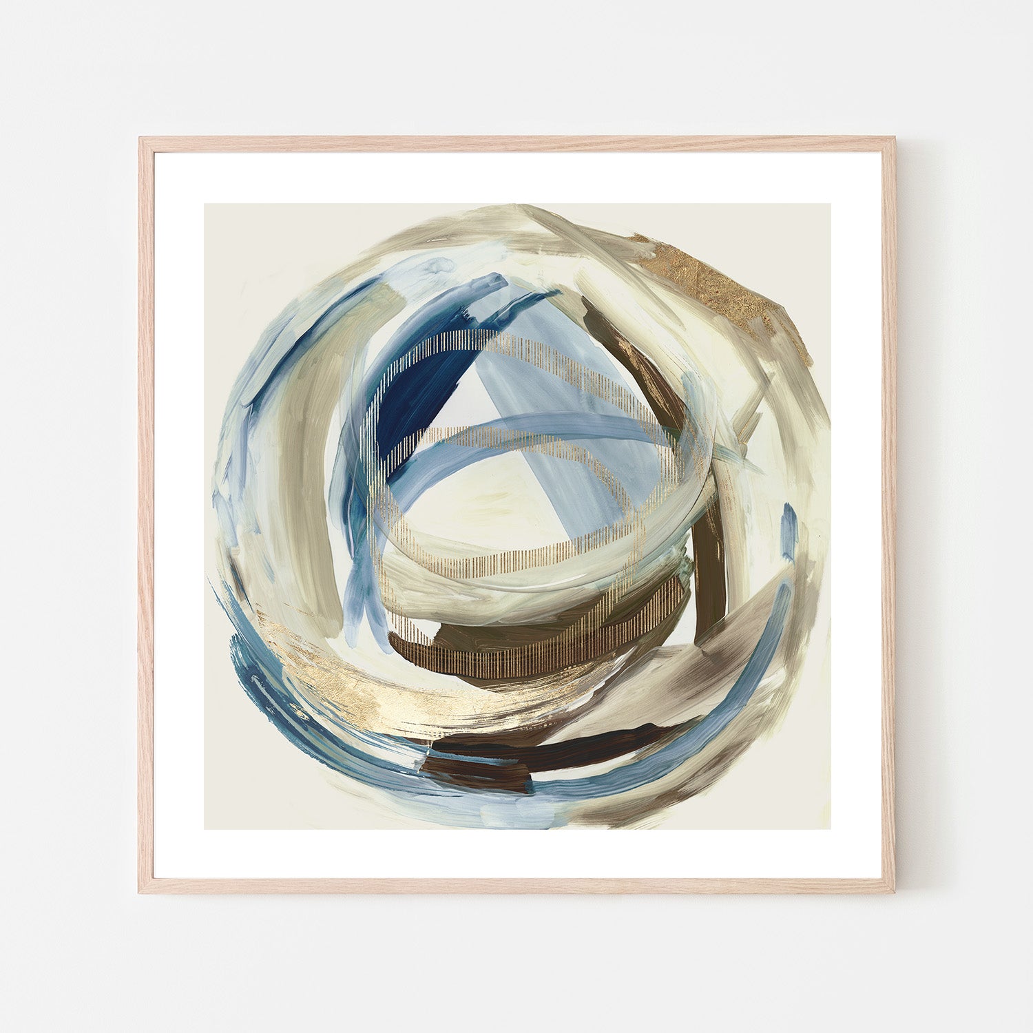 wall-art-print-canvas-poster-framed-Blue Kaleidoscope, Style A-6