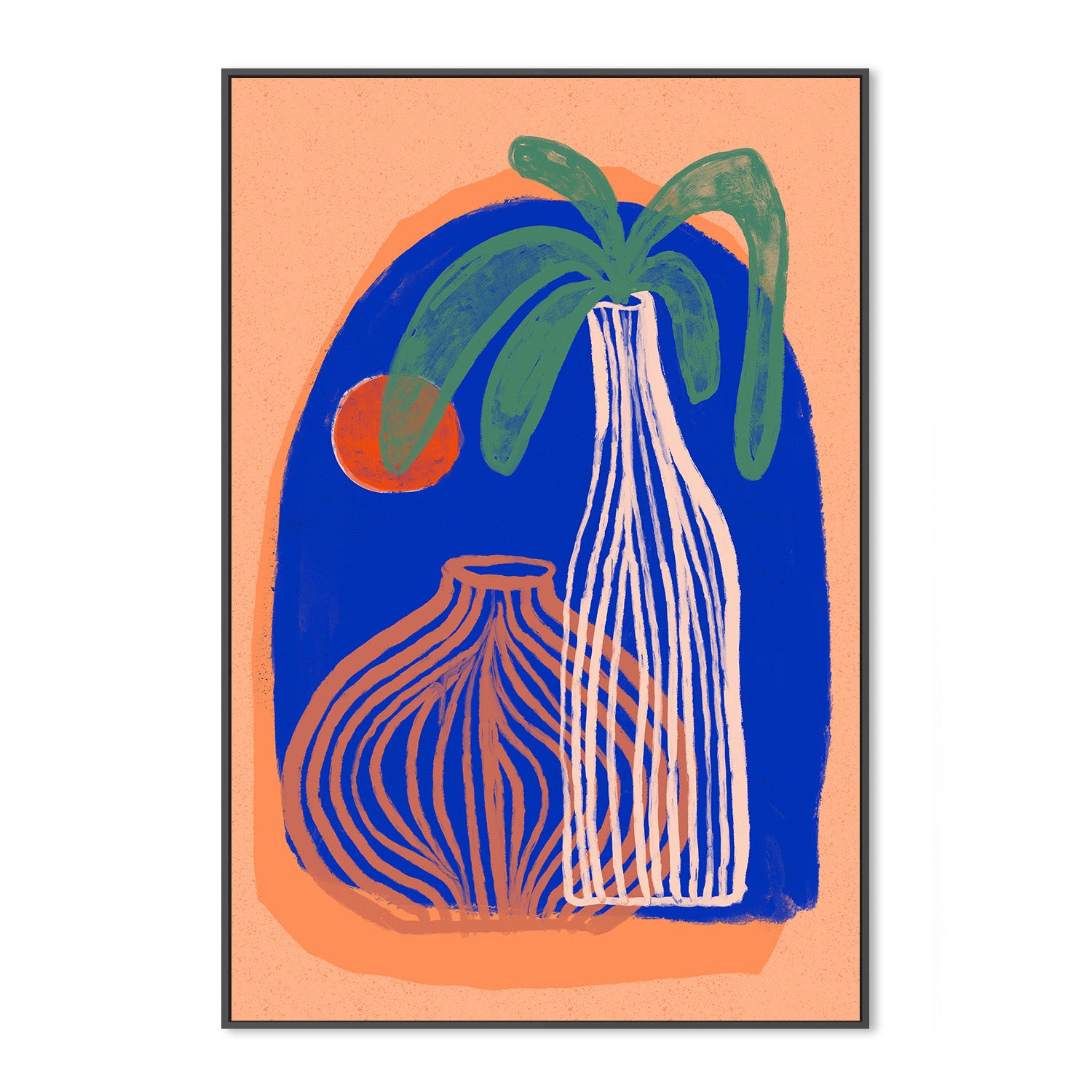 wall-art-print-canvas-poster-framed-Blue Oasis Vases-3