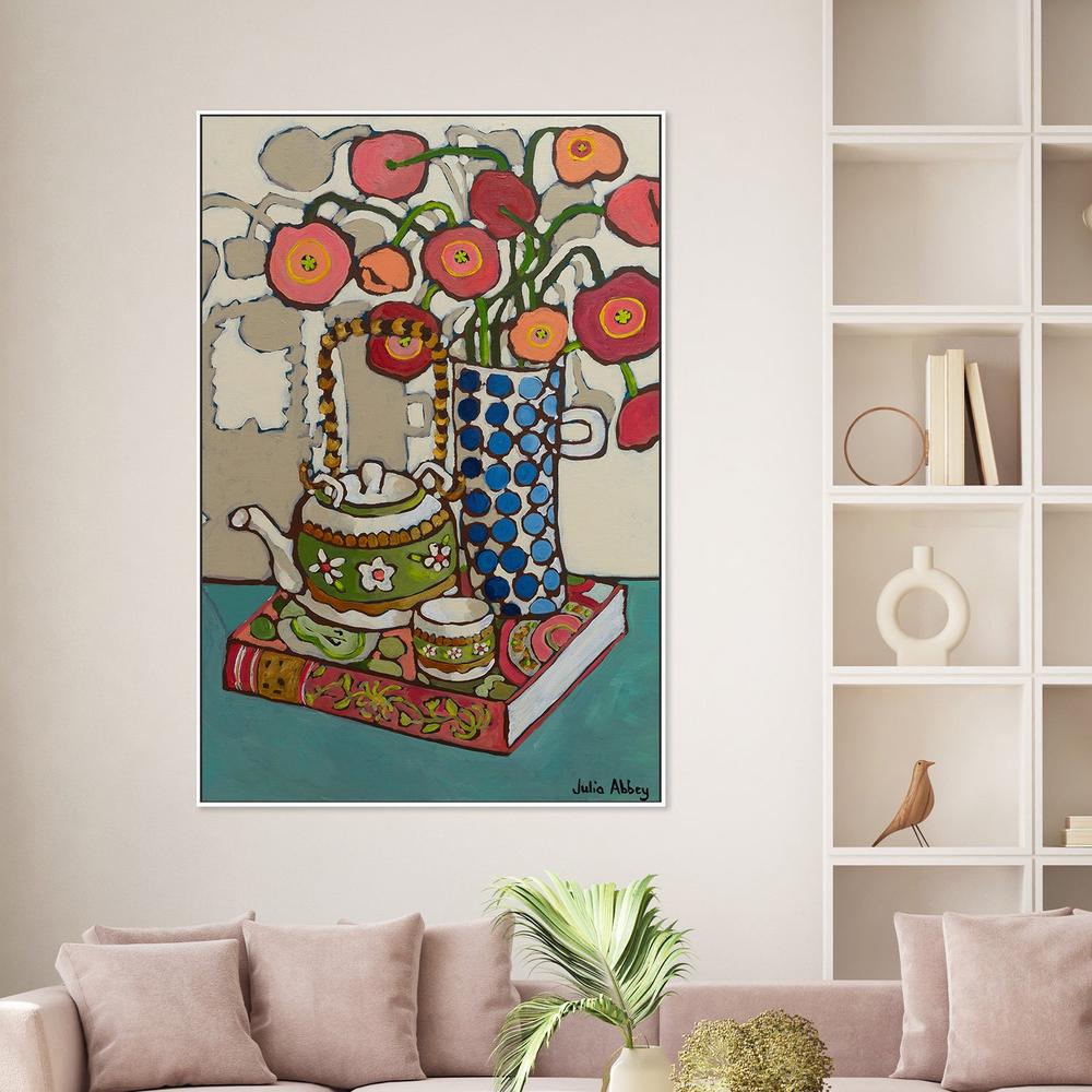 wall-art-print-canvas-poster-framed-Blue Poppy Jug-2