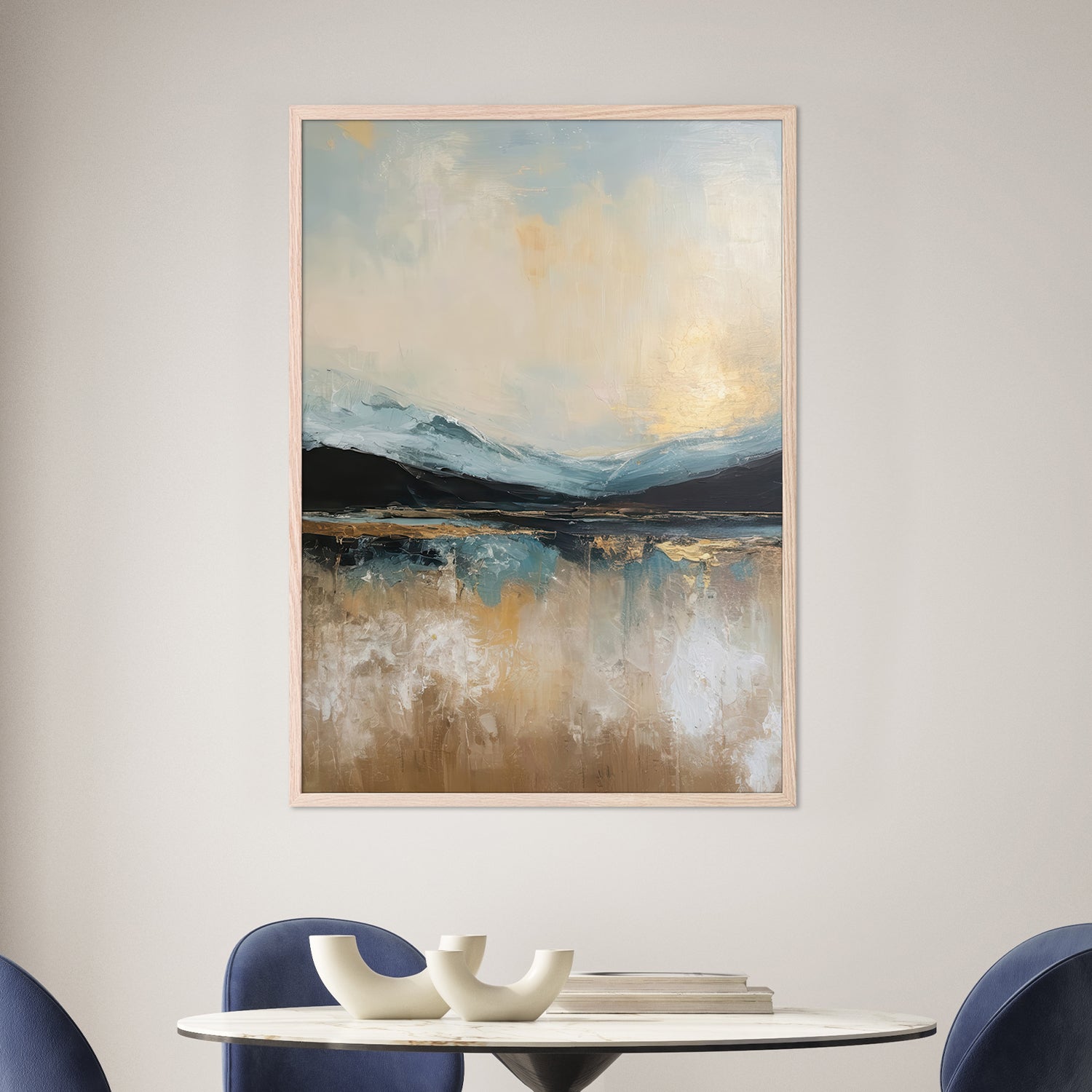 wall-art-print-canvas-poster-framed-blue ridges and fading sky-2
