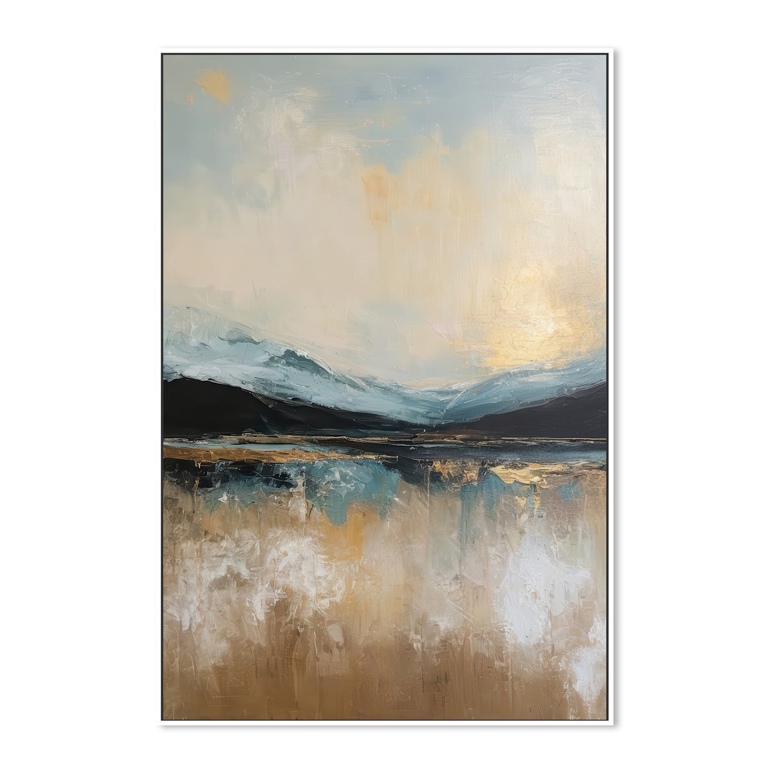 wall-art-print-canvas-poster-framed-blue ridges and fading sky-5