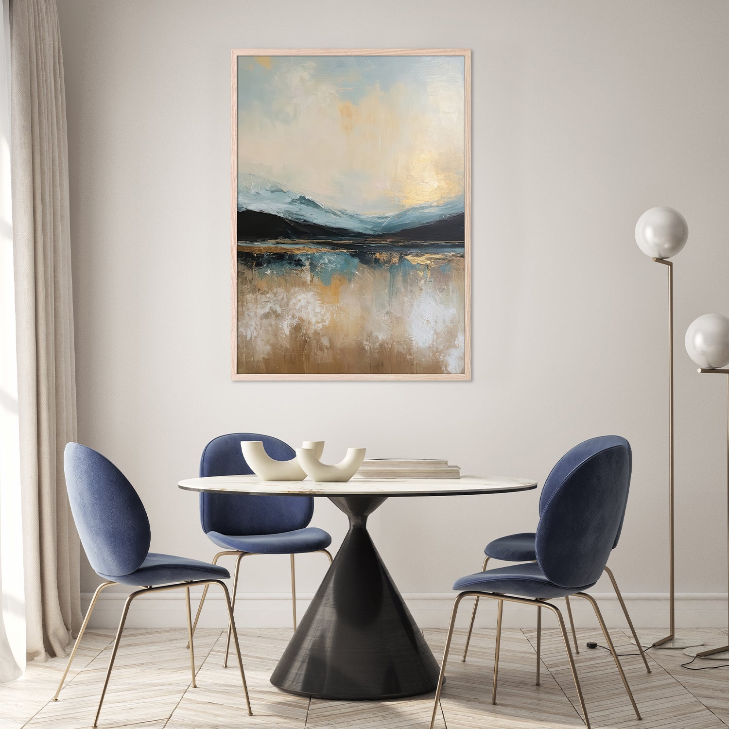 wall-art-print-canvas-poster-framed-blue ridges and fading sky-9