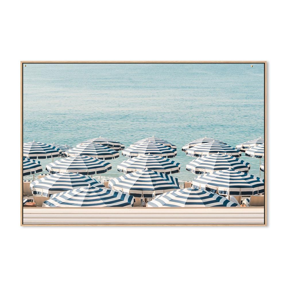 wall-art-print-canvas-poster-framed-Blue Striped Beach Umbrellas-4
