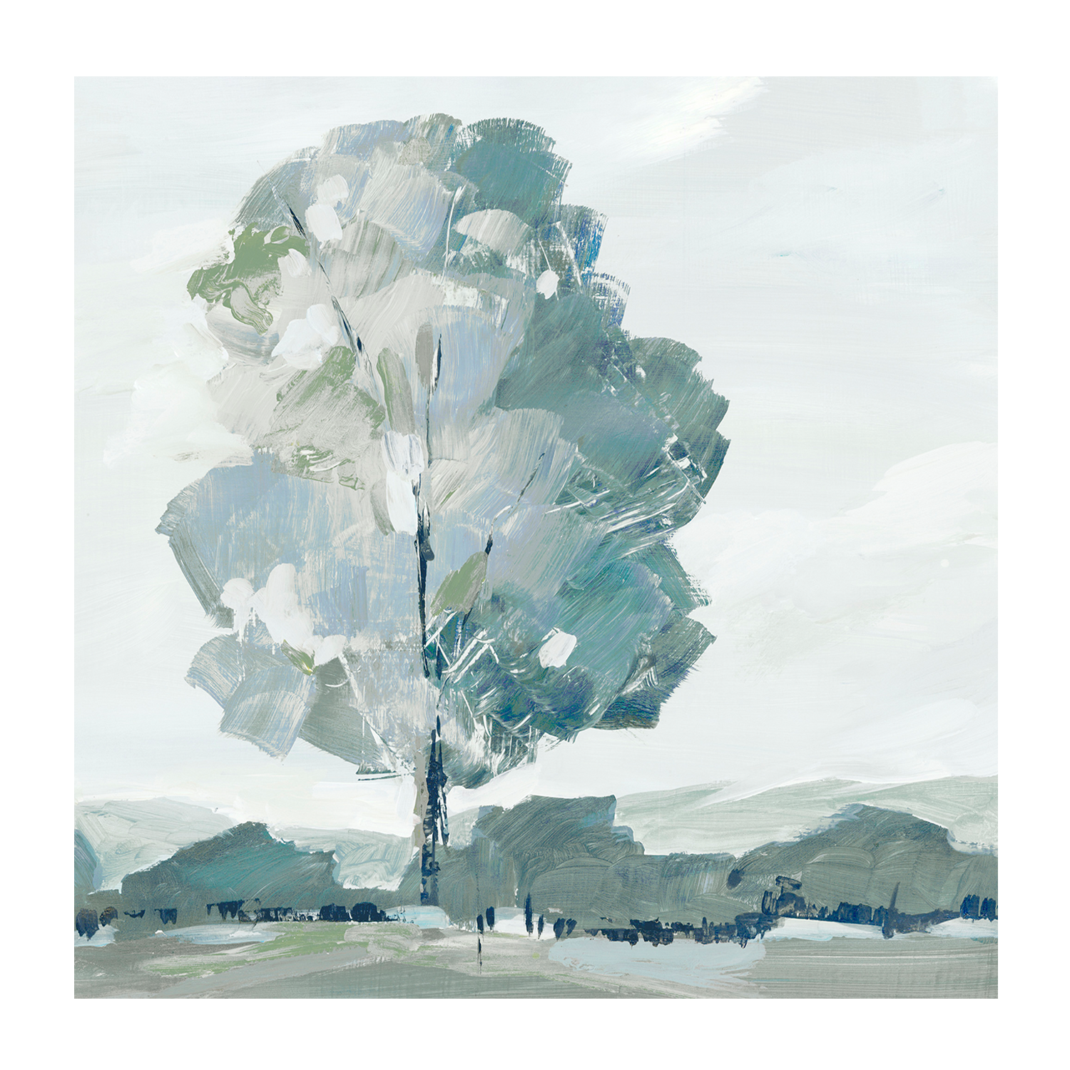 wall-art-print-canvas-poster-framed-Blue Tree Forest, Style A & B, Set Of 2 , By Leda Robertson-8
