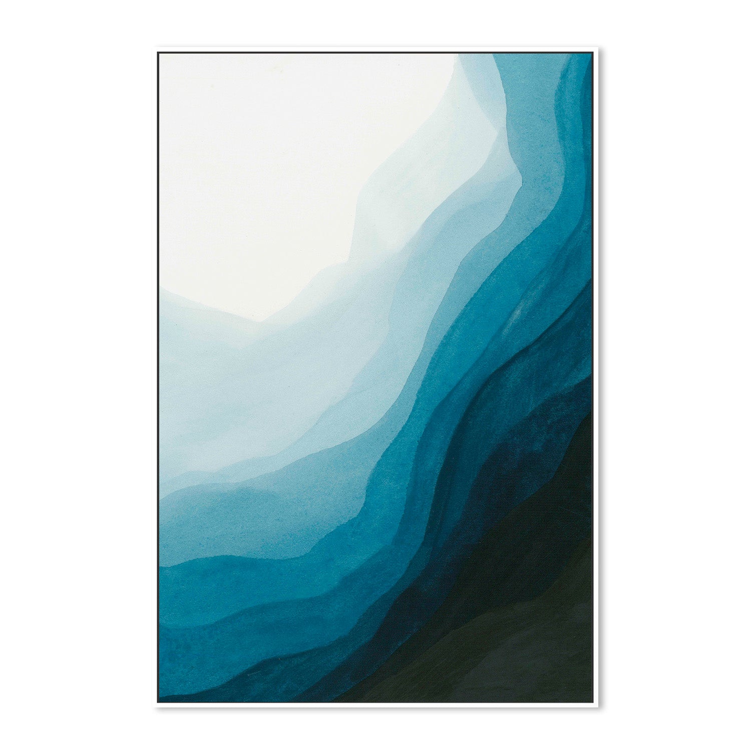 wall-art-print-canvas-poster-framed-Blue Waves of Serenity, Style A-5
