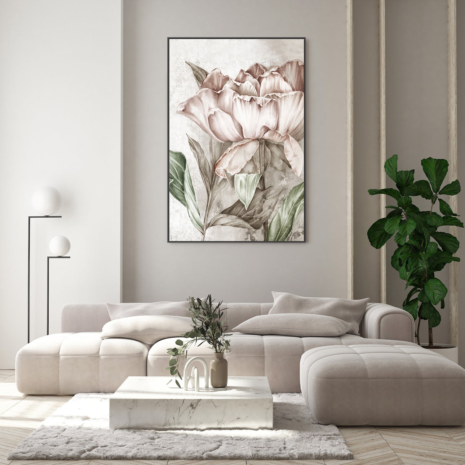 wall-art-print-canvas-poster-framed-Blush Botanical , By Eva Watts-7