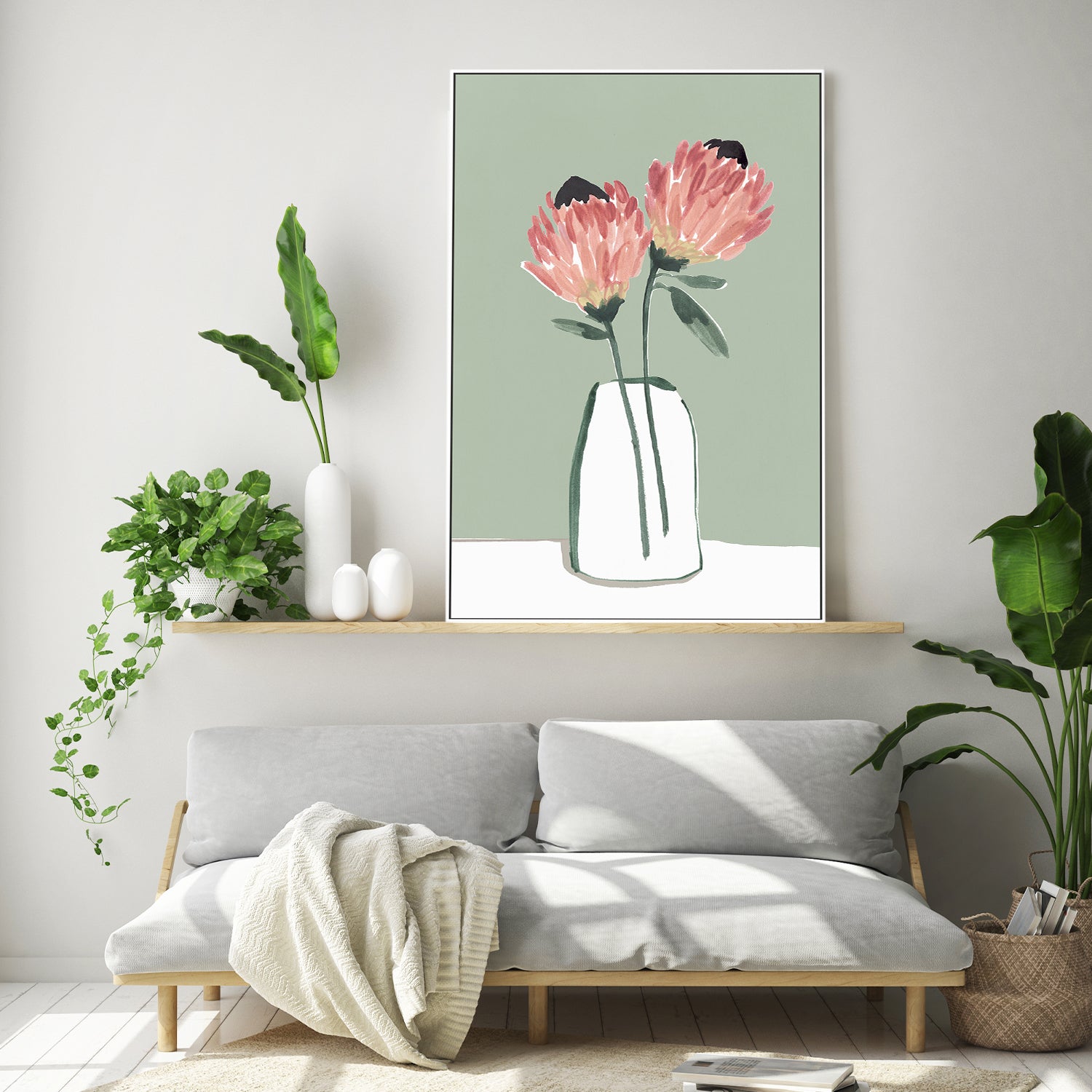 wall-art-print-canvas-poster-framed-Blushing Proteas-7