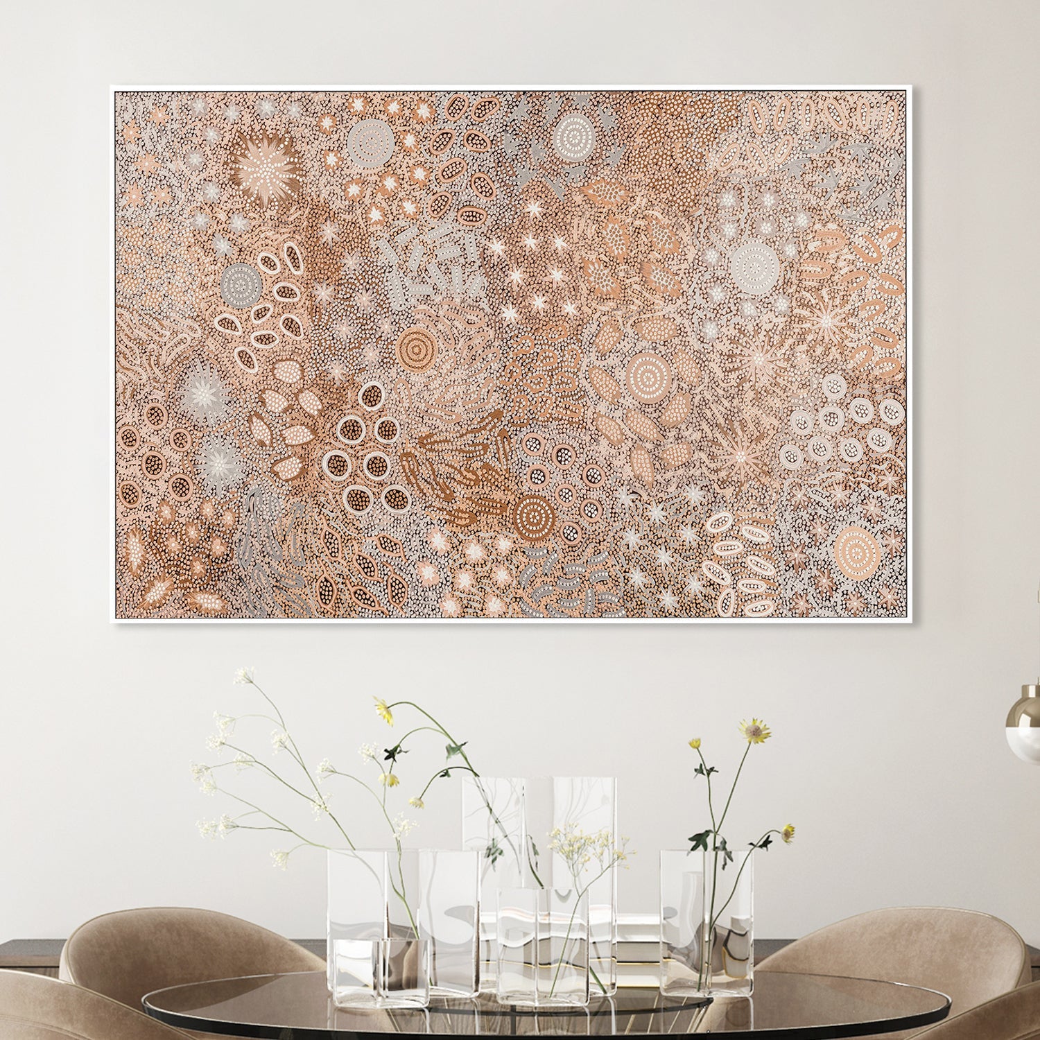 wall-art-print-canvas-poster-framed-Body Painting Ceremony, Mocha Tones , By Michelle Possum-2