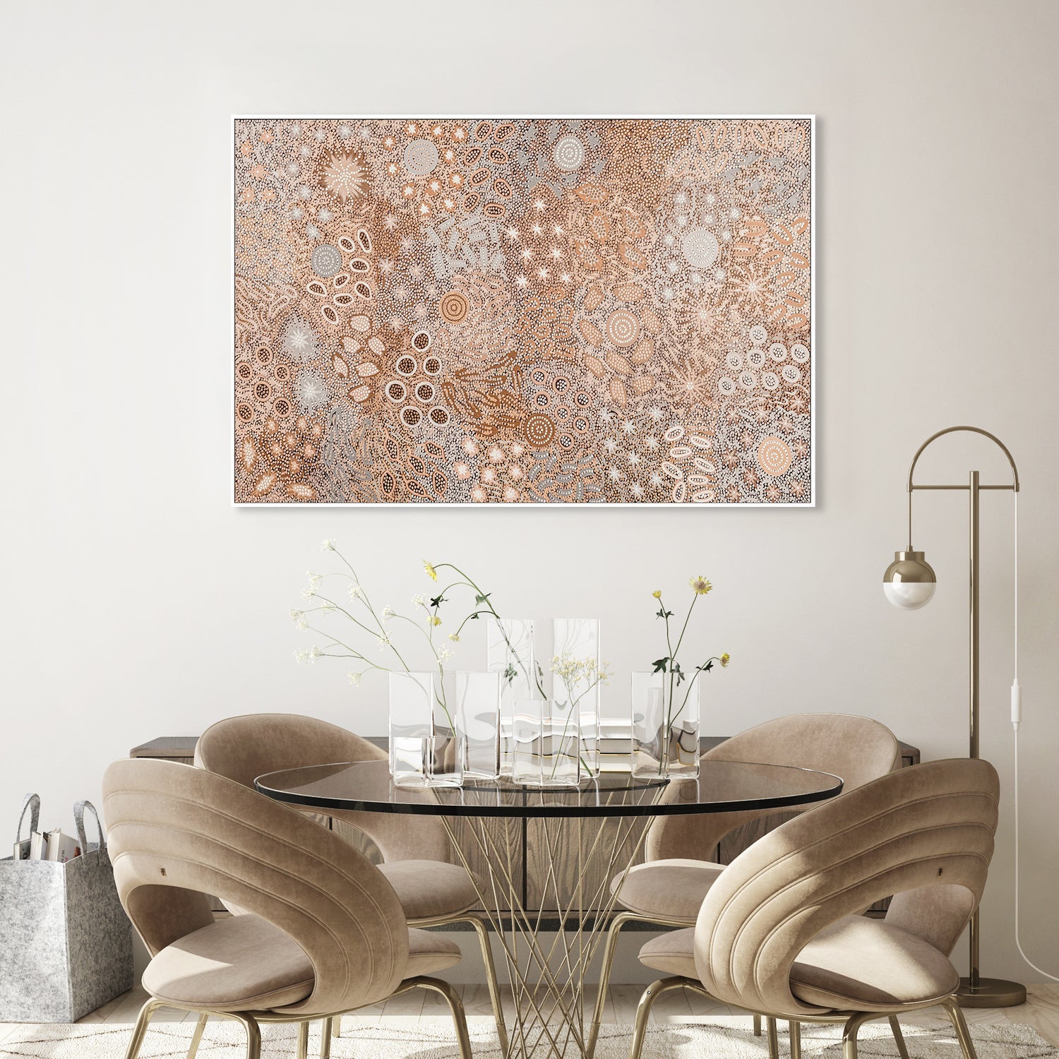 wall-art-print-canvas-poster-framed-Body Painting Ceremony, Mocha Tones , By Michelle Possum-7