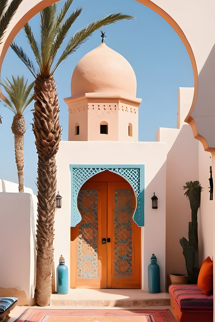 wall-art-print-canvas-poster-framed-Bohemian Arches-1