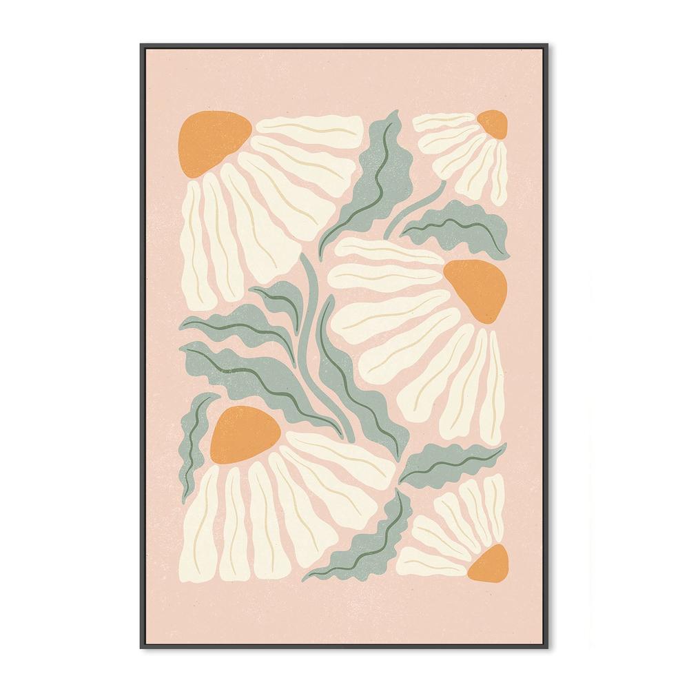 wall-art-print-canvas-poster-framed-Bohemian Daisy Pattern-3