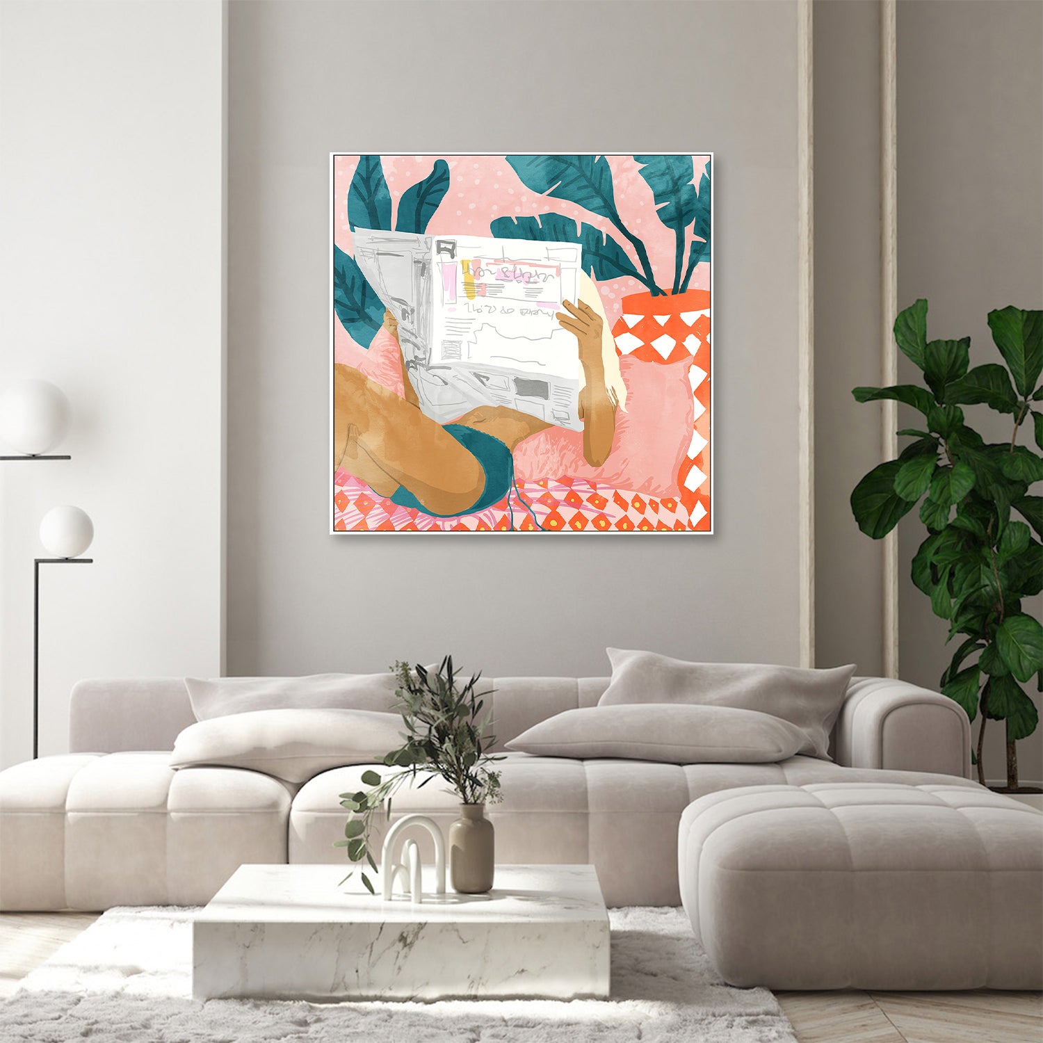 wall-art-print-canvas-poster-framed-Bohemian Morning News Art Print-8