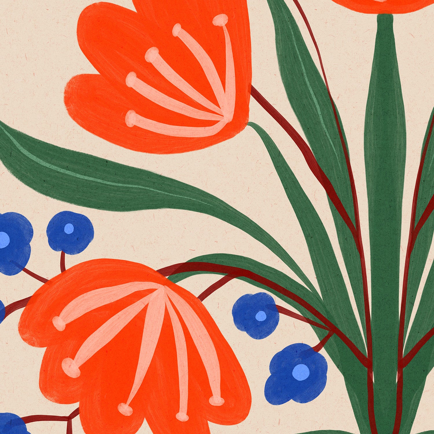 wall-art-print-canvas-poster-framed-Boho Folk Floral Illustration-10