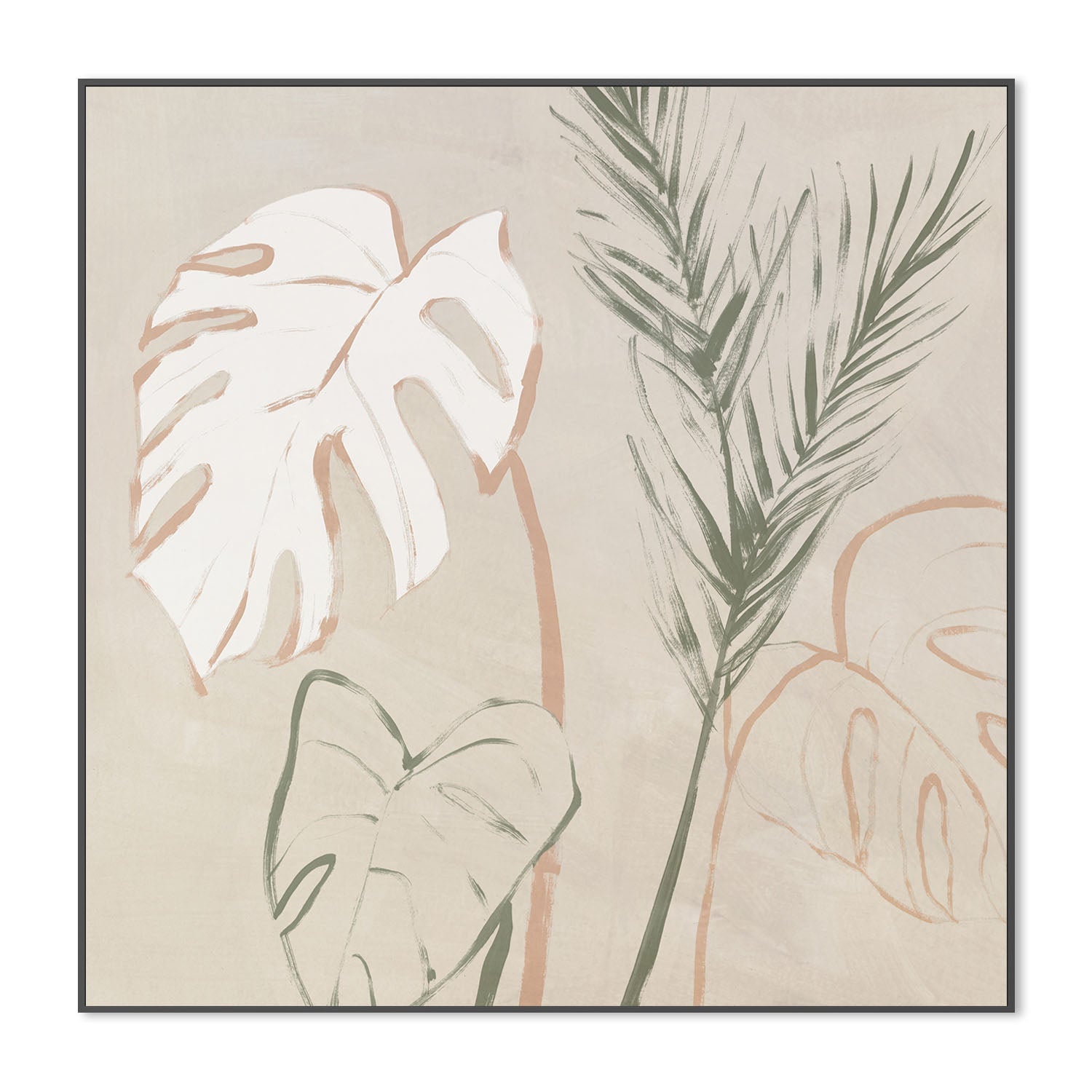 wall-art-print-canvas-poster-framed-Boho Palms, Style A , By Aria K-3