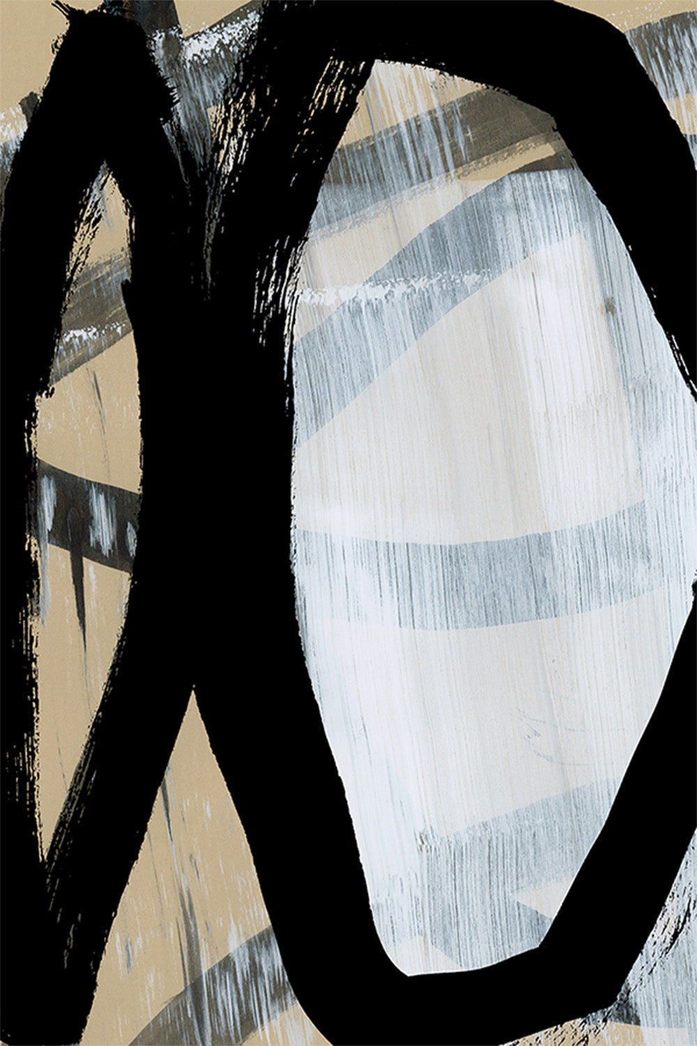 wall-art-print-canvas-poster-framed-Bold Black On White, Style A-1