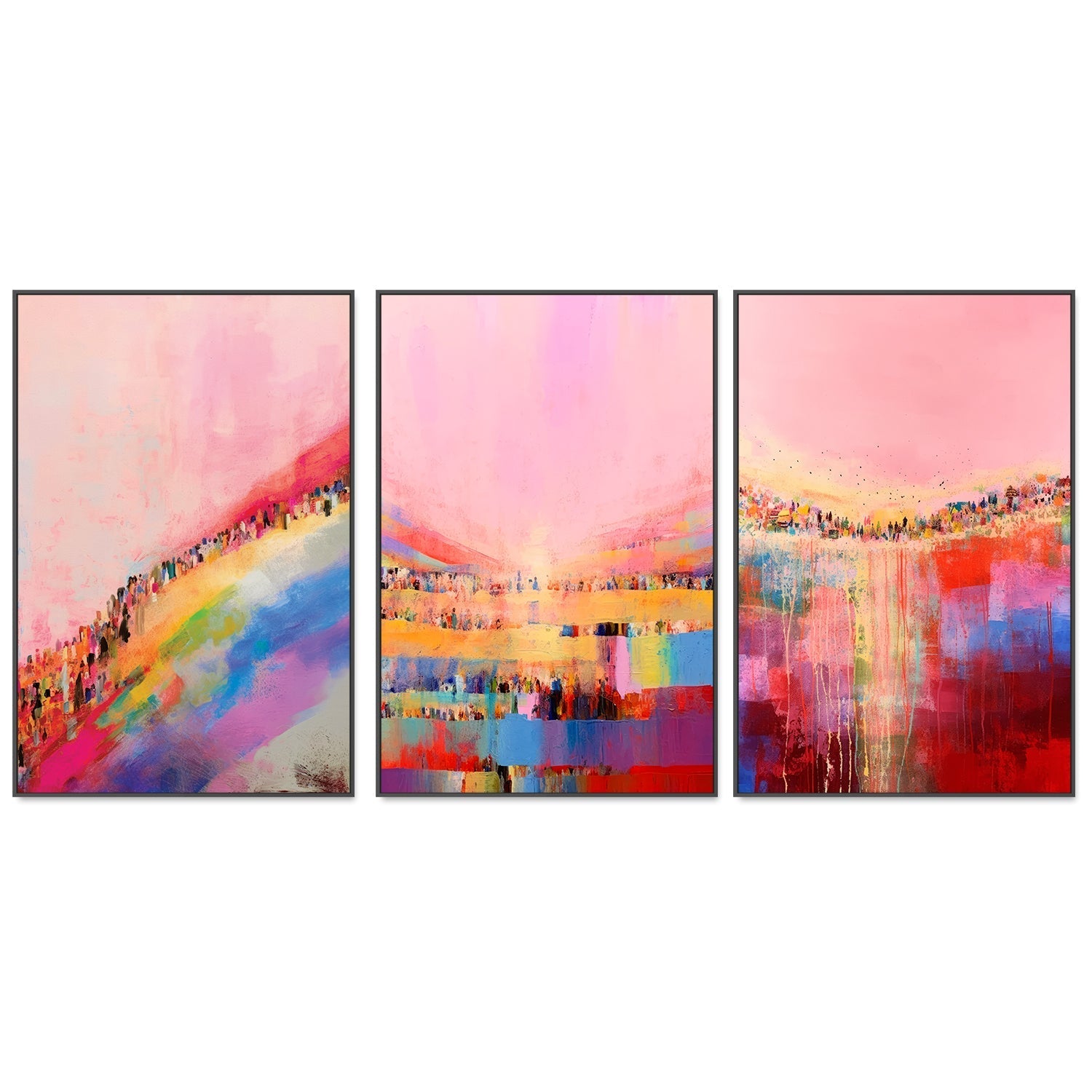 wall-art-print-canvas-poster-framed-Bold Love, Set Of 3 , By Treechild-GIOIA-WALL-ART