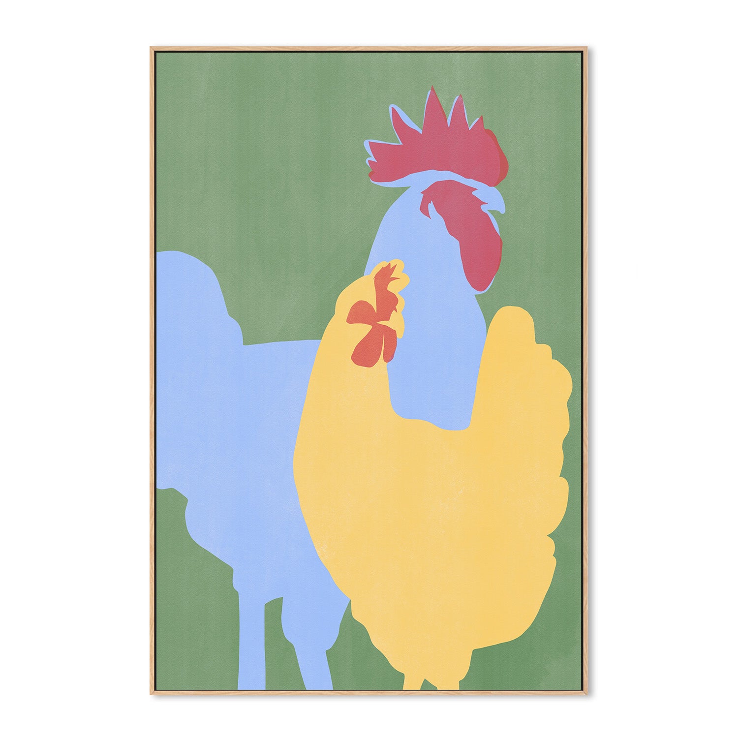 wall-art-print-canvas-poster-framed-Bold Rooster Silhouette-4